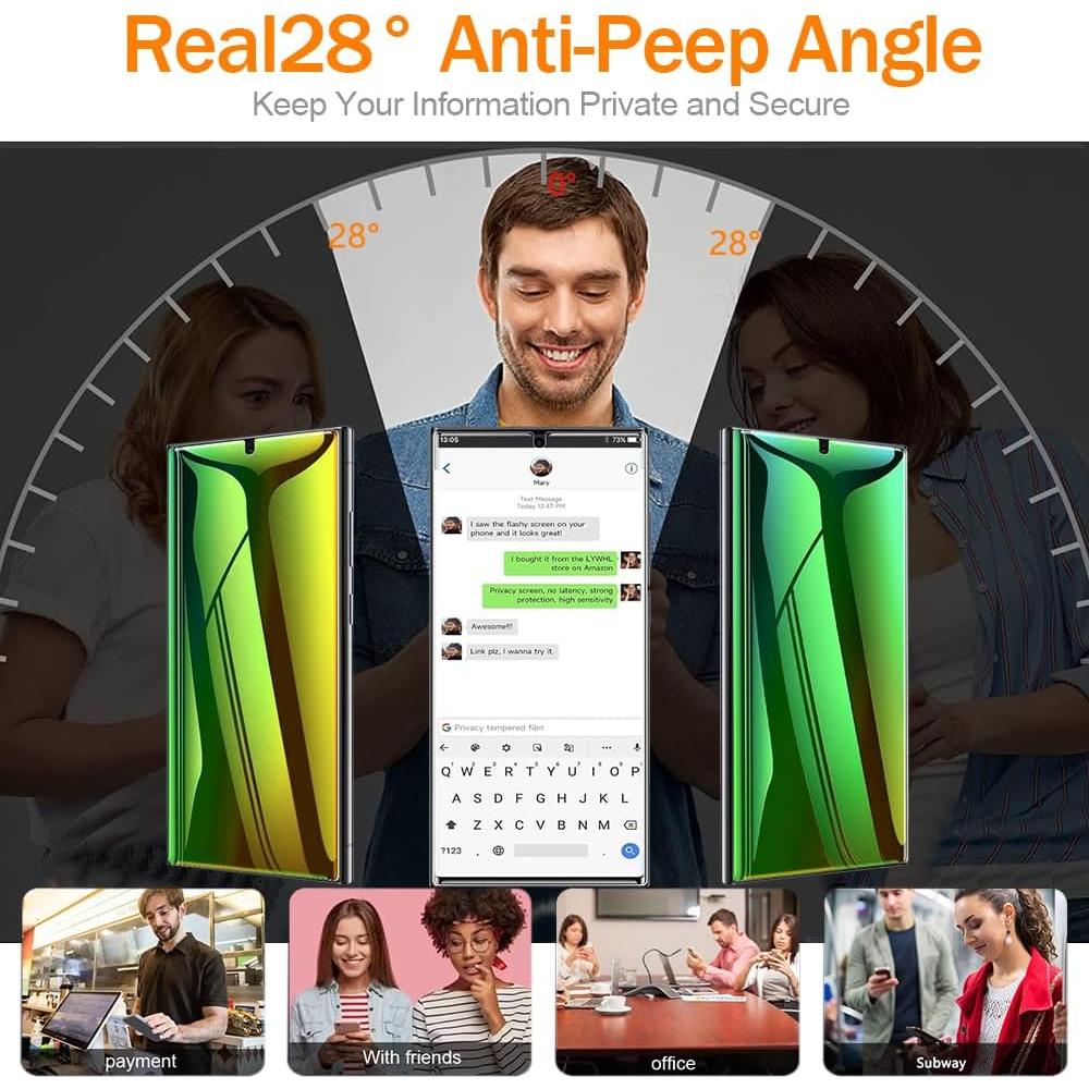 Protector de Pantalla Privacidad ELEYBTEH para Samsung Galaxy S25 Plus