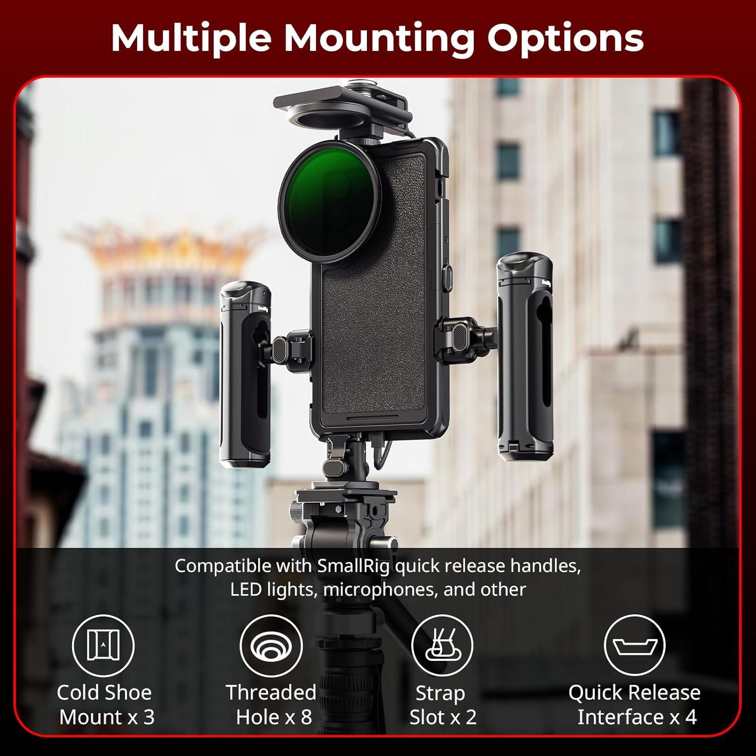 Jaula de Aluminio SmallRig para Samsung S25 Ultra con Adaptador de Filtro 67mm