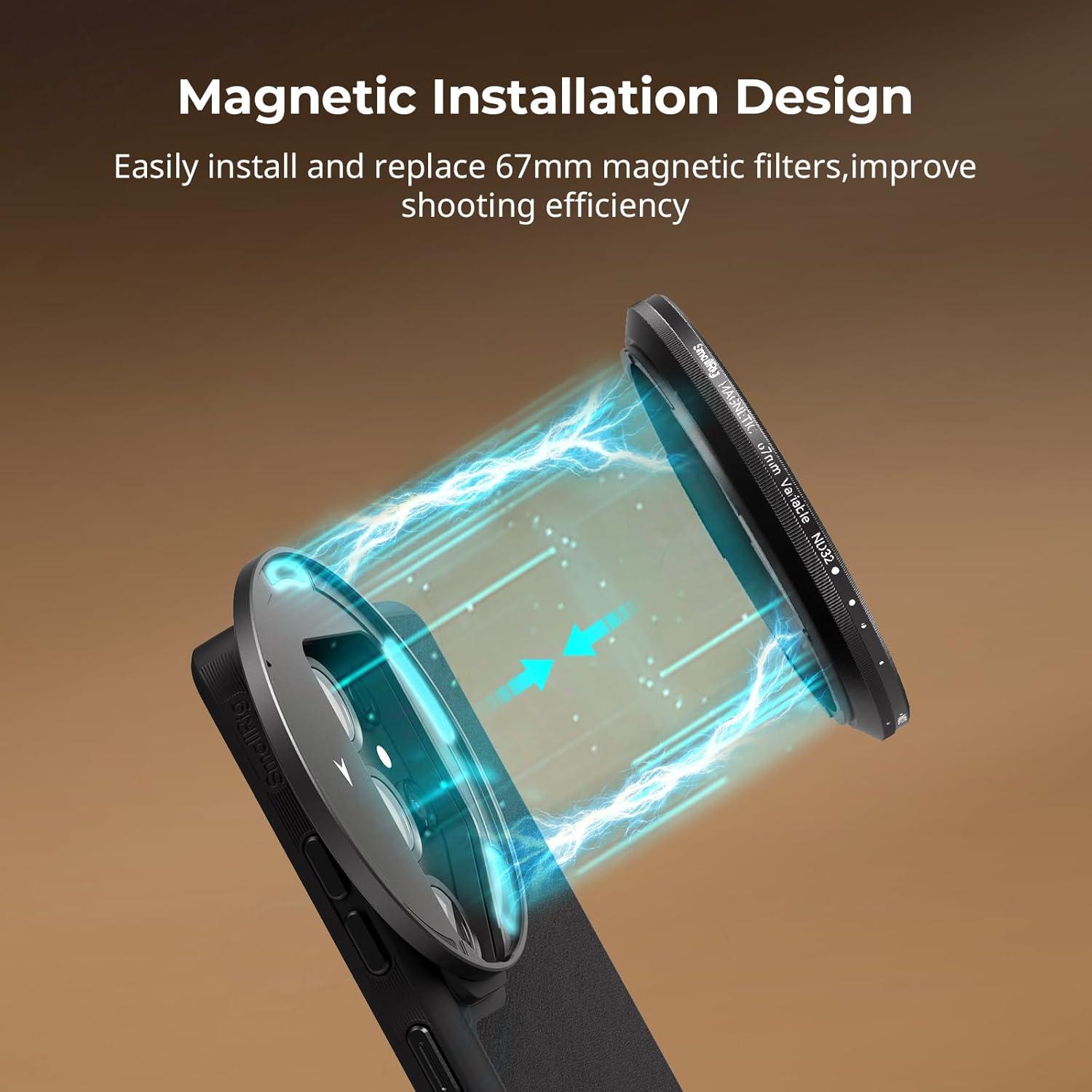 Jaula de Aluminio SmallRig para Samsung S25 Ultra con Adaptador de Filtro 67mm