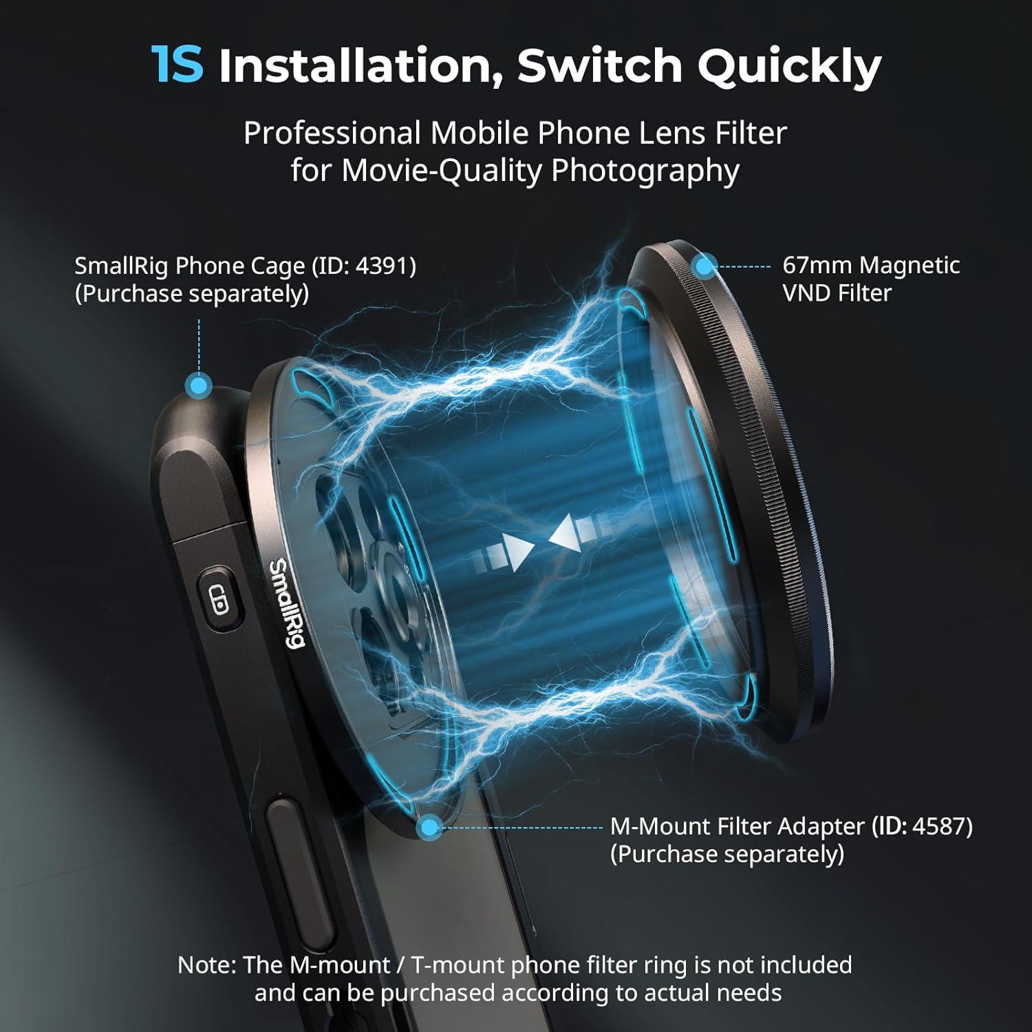 Filtro ND Variable Magnético SmallRig 67mm ND2-ND32