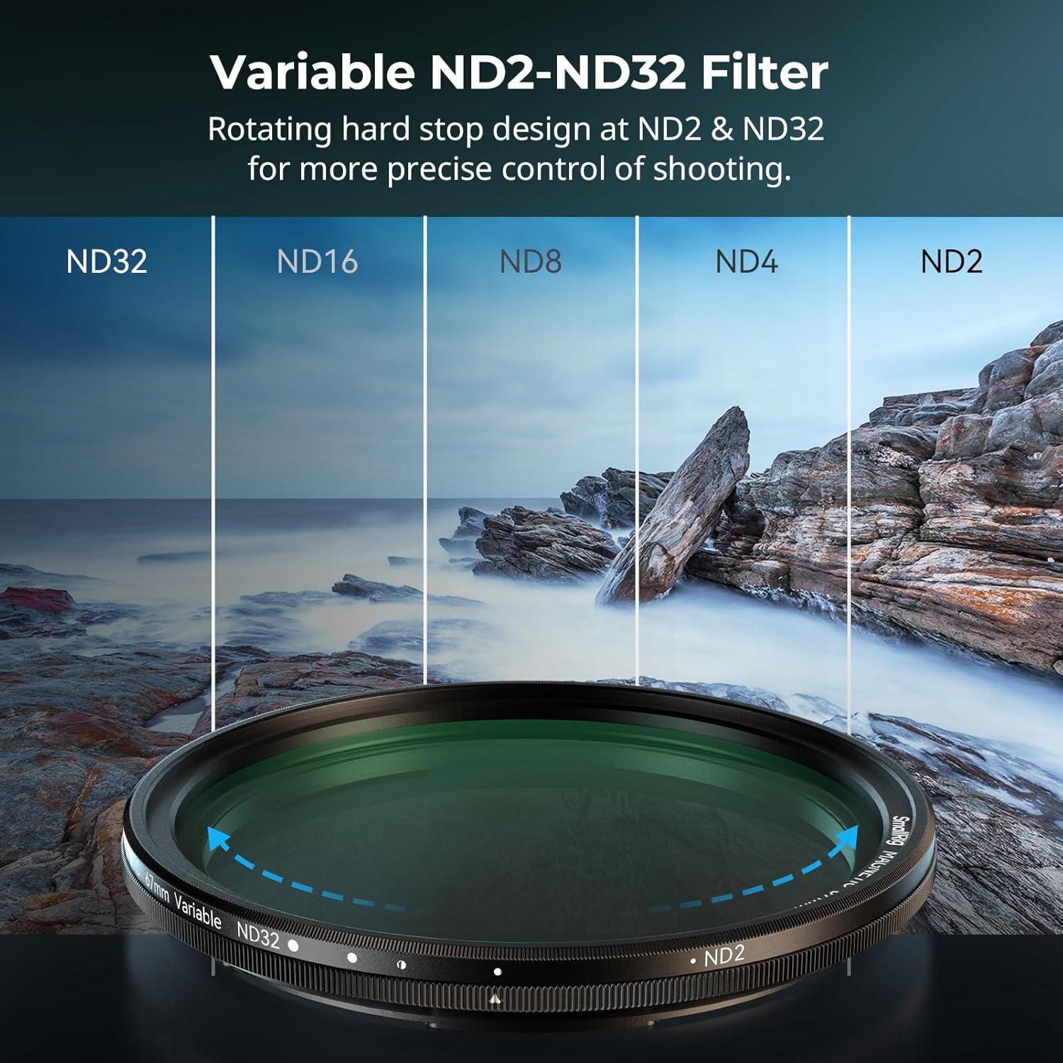 Filtro ND Variable Magnético SmallRig 67mm ND2-ND32