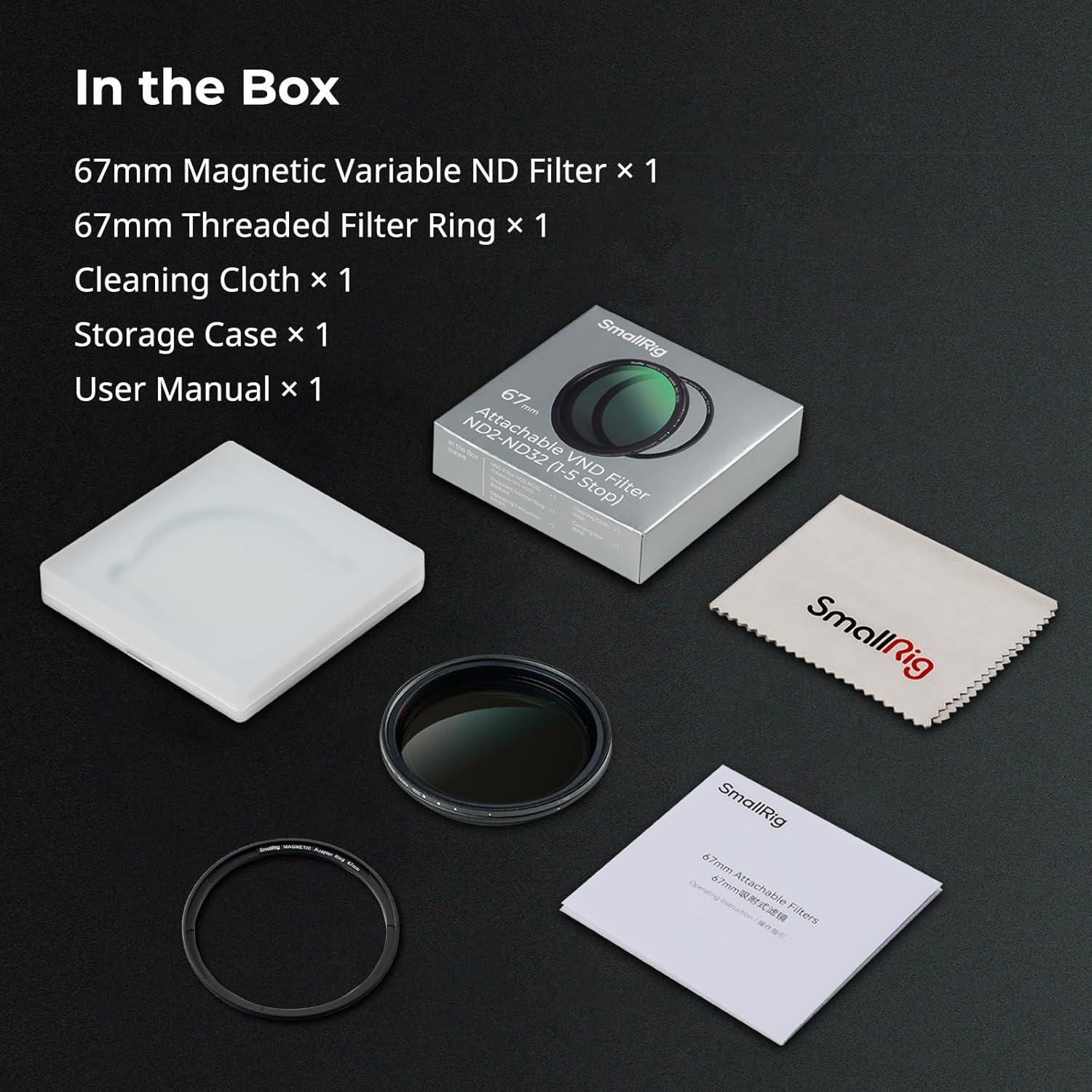 Filtro ND Variable Magnético SmallRig 67mm ND2-ND32