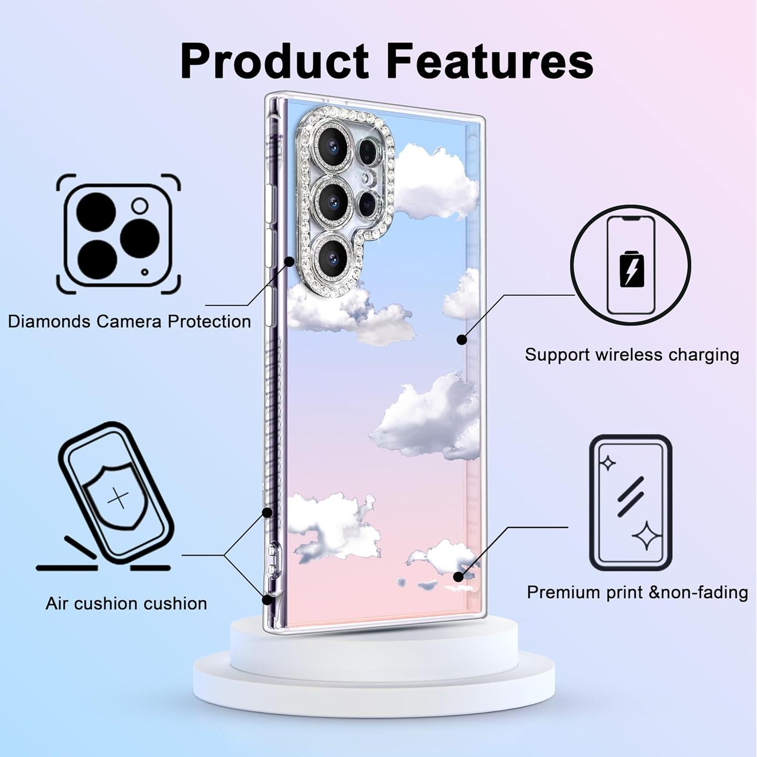 Funda TPU Iridiscente I-MGAE-IN-AR para Samsung S24 Ultra