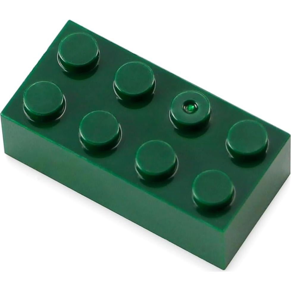 Feleph Ladrillos 2x4 Verde Oscuro 320 Piezas Kit Construcción