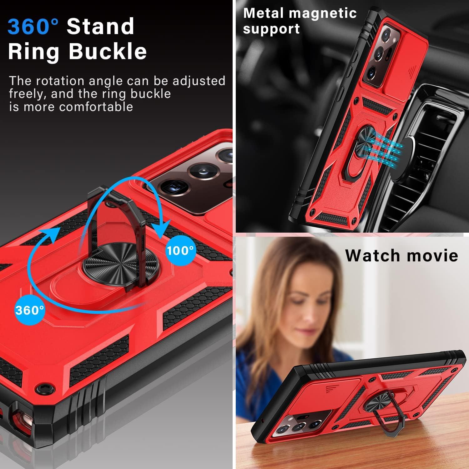 Funda PASNEW para Samsung Galaxy Note 20 Ultra 5G Roja