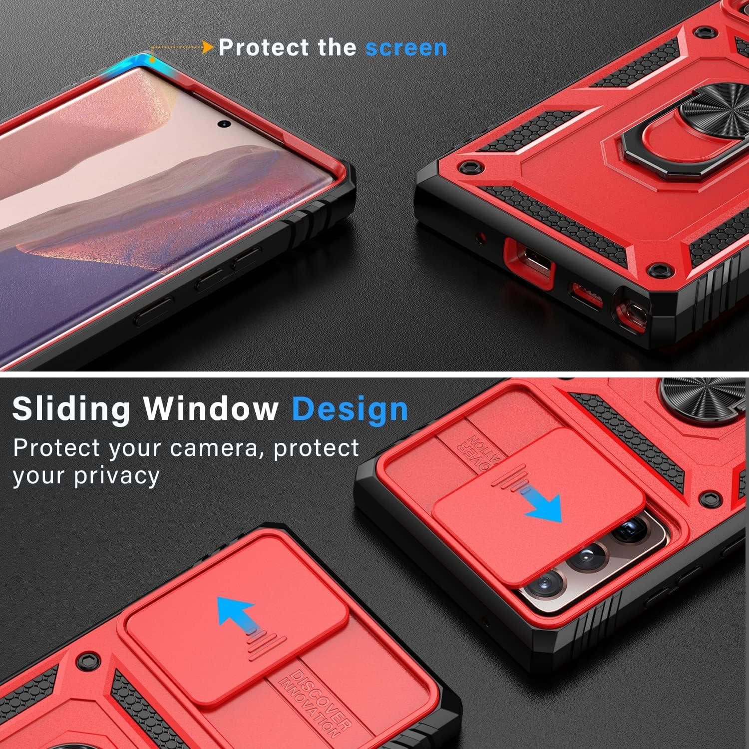 Funda PASNEW para Samsung Galaxy Note 20 Ultra 5G Roja