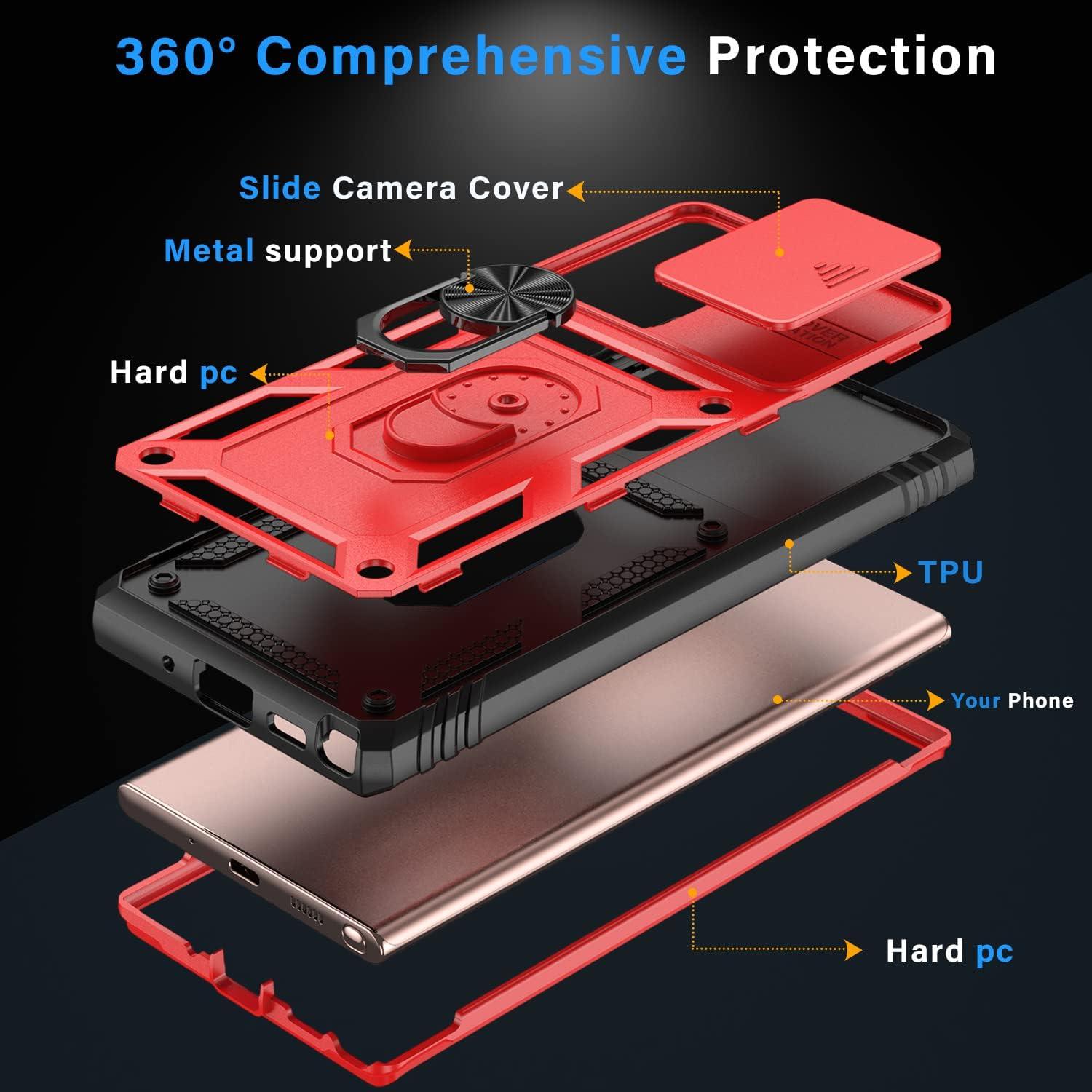 Funda PASNEW para Samsung Galaxy Note 20 Ultra 5G Roja