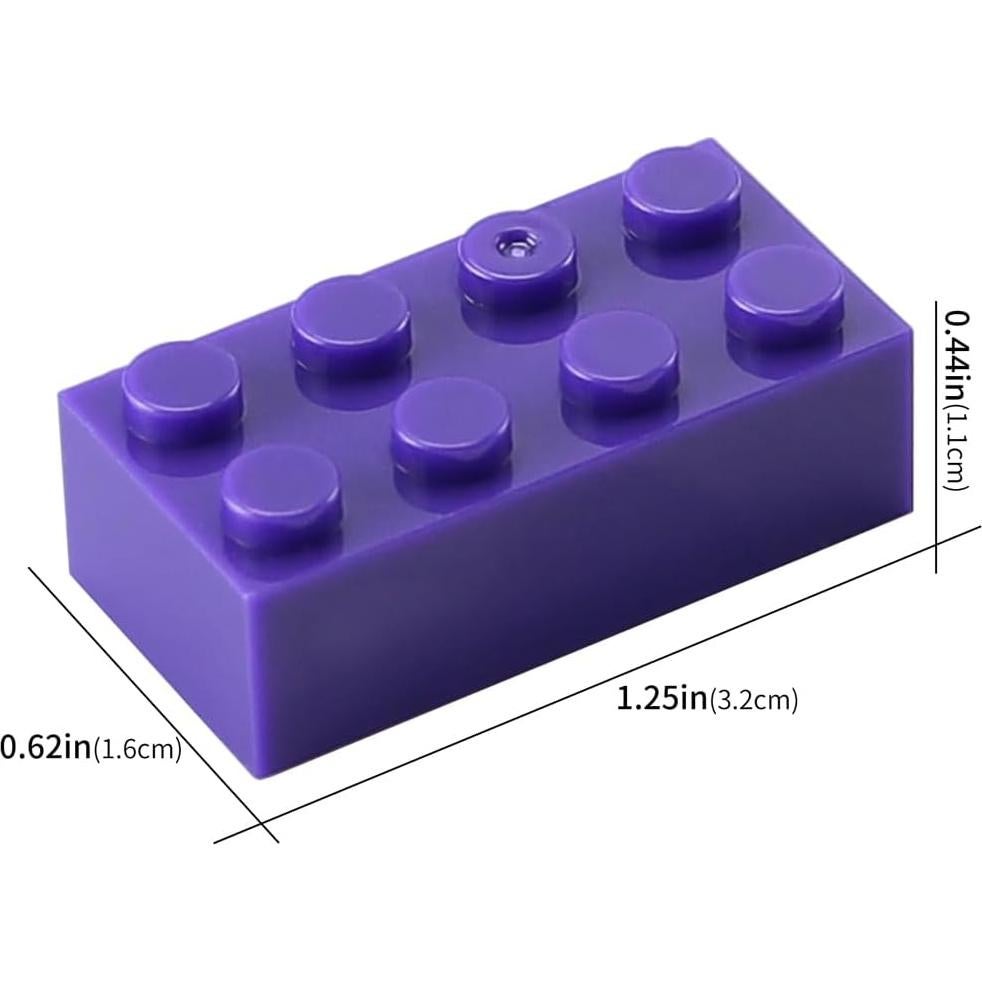 Ladrillos 2x4 Feleph 320 Piezas Color Púrpura Oscuro