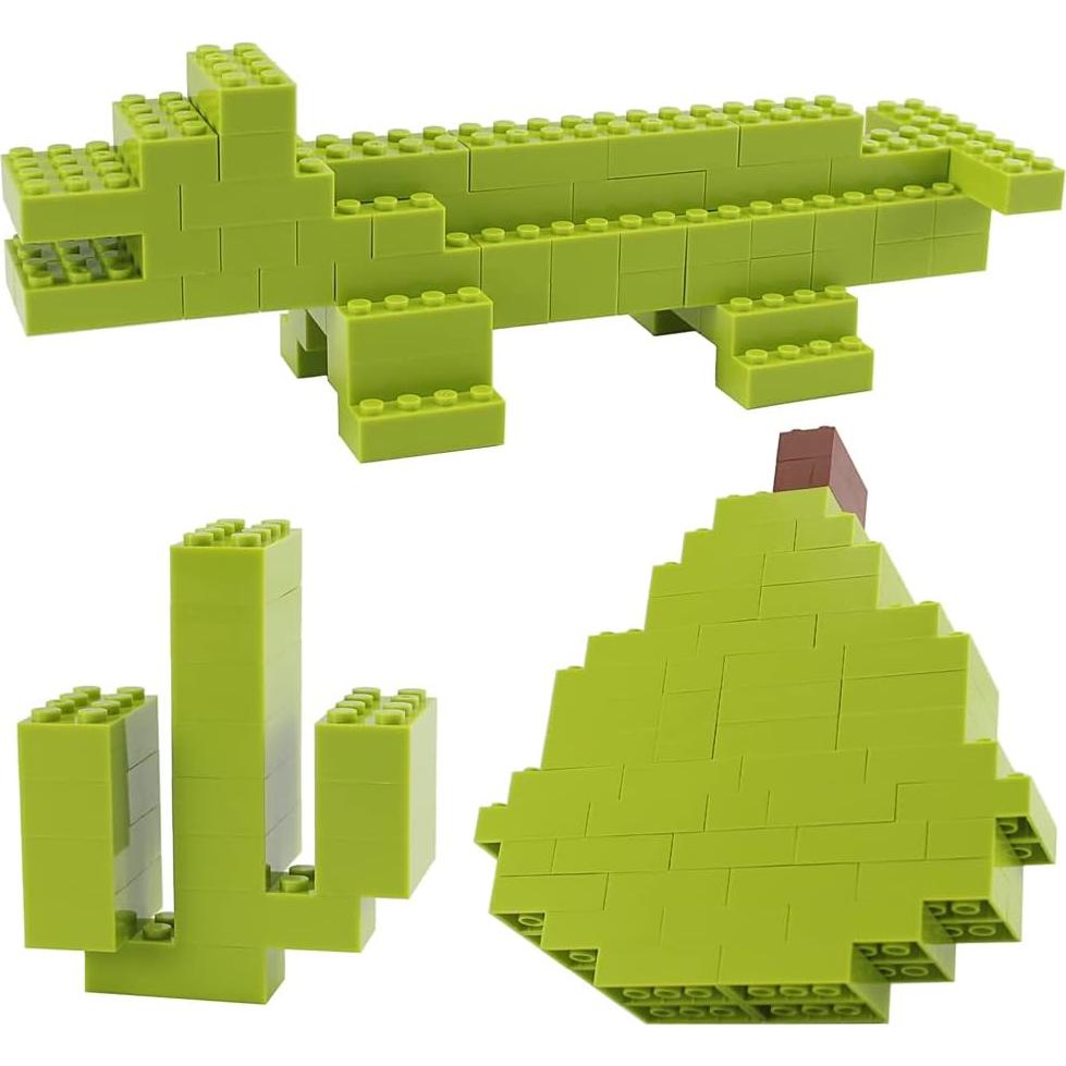 Ladrillos 2x4 Feleph 100 Piezas Verde Lima Kit Construcción