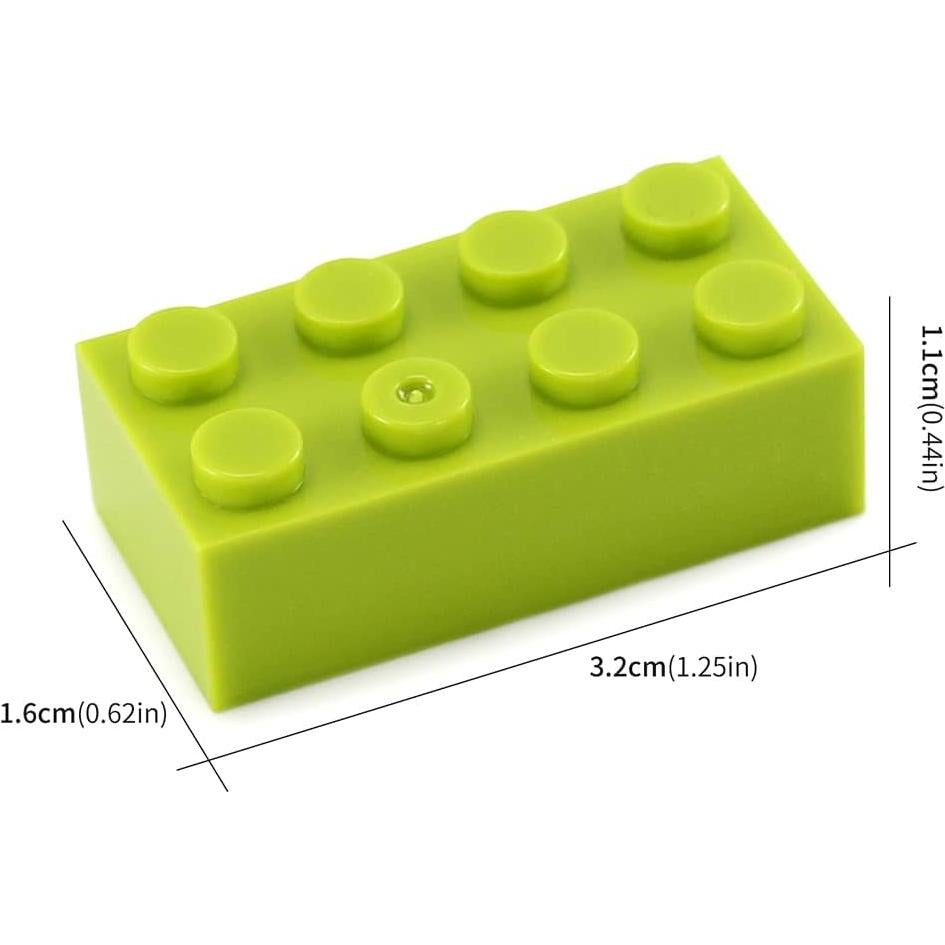 Ladrillos 2x4 Feleph 100 Piezas Verde Lima Kit Construcción