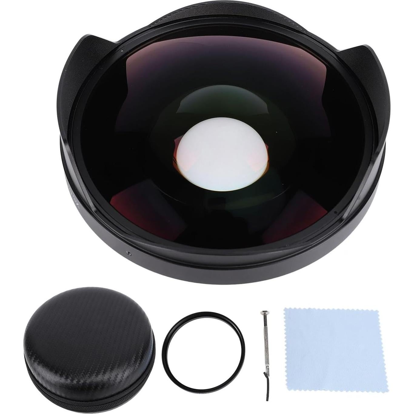 Lente Ojo de Pez 0.3X Asixxsix, Montaje 72MM, Alta Definición