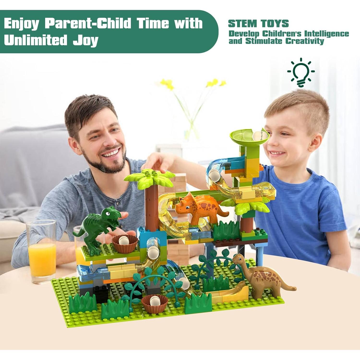 Carrera de Canicas Dinosaurios JIXIn 125 Piezas Educativo