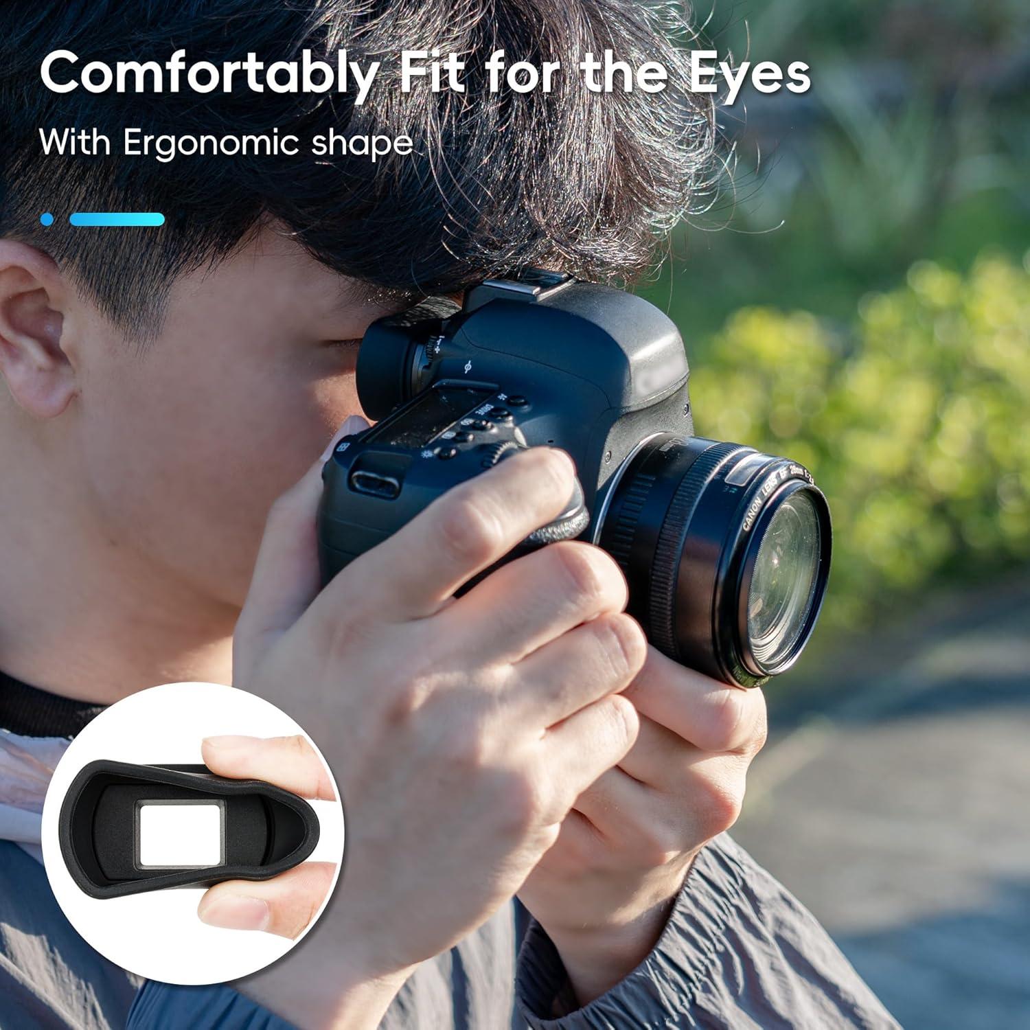 Copa de Ojo Suave Kiorafoto para Canon DSLR Reemplazo EB EF