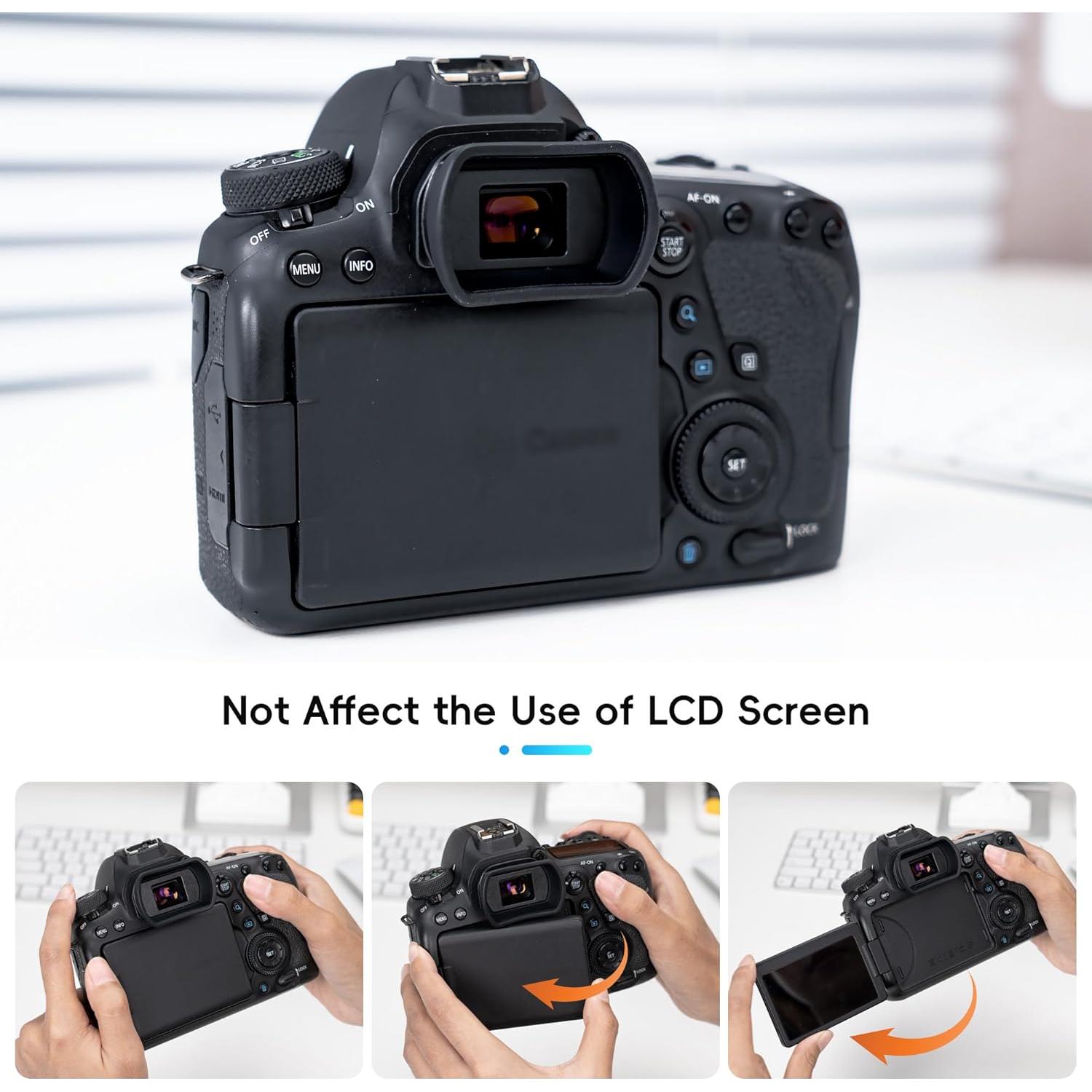 Copa de Ojo Suave Kiorafoto para Canon DSLR Reemplazo EB EF