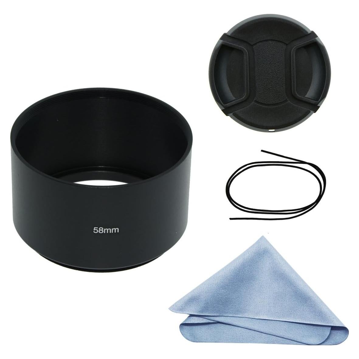 Capucha de Lente SIOTI 58mm Aluminio Antirreflectante