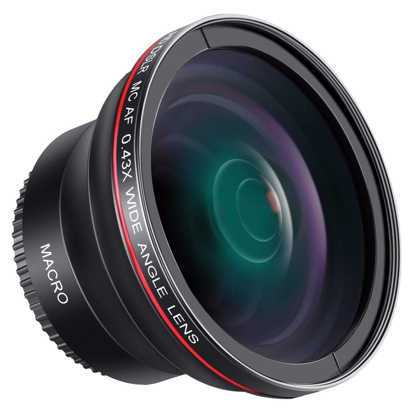 Lente Gran Angular 0.45x 43mm con Macro para Canon Vixia