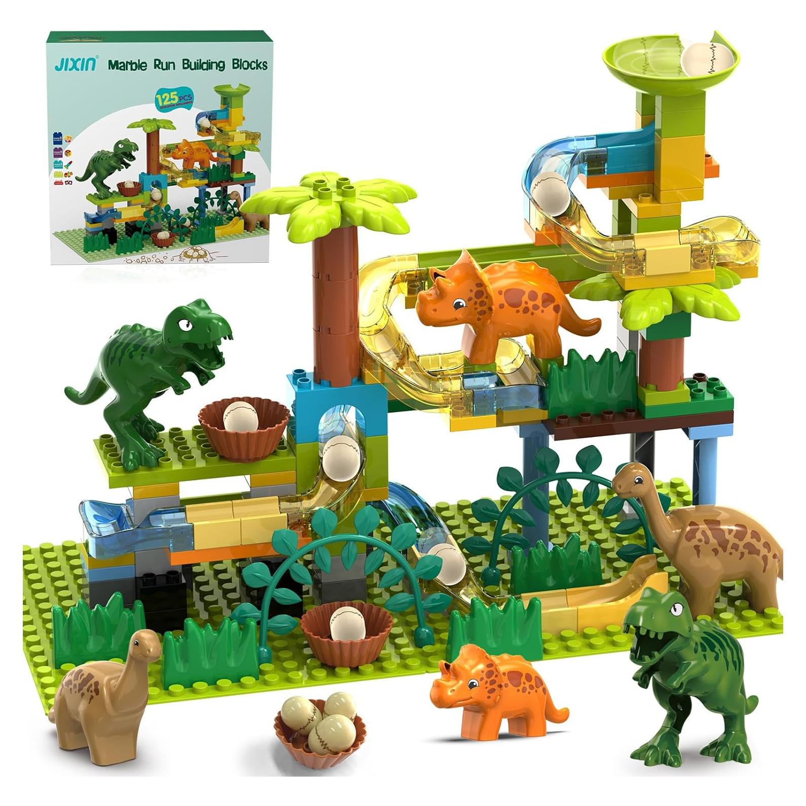 Carrera de Canicas Dinosaurios JIXIn 125 Piezas Educativo