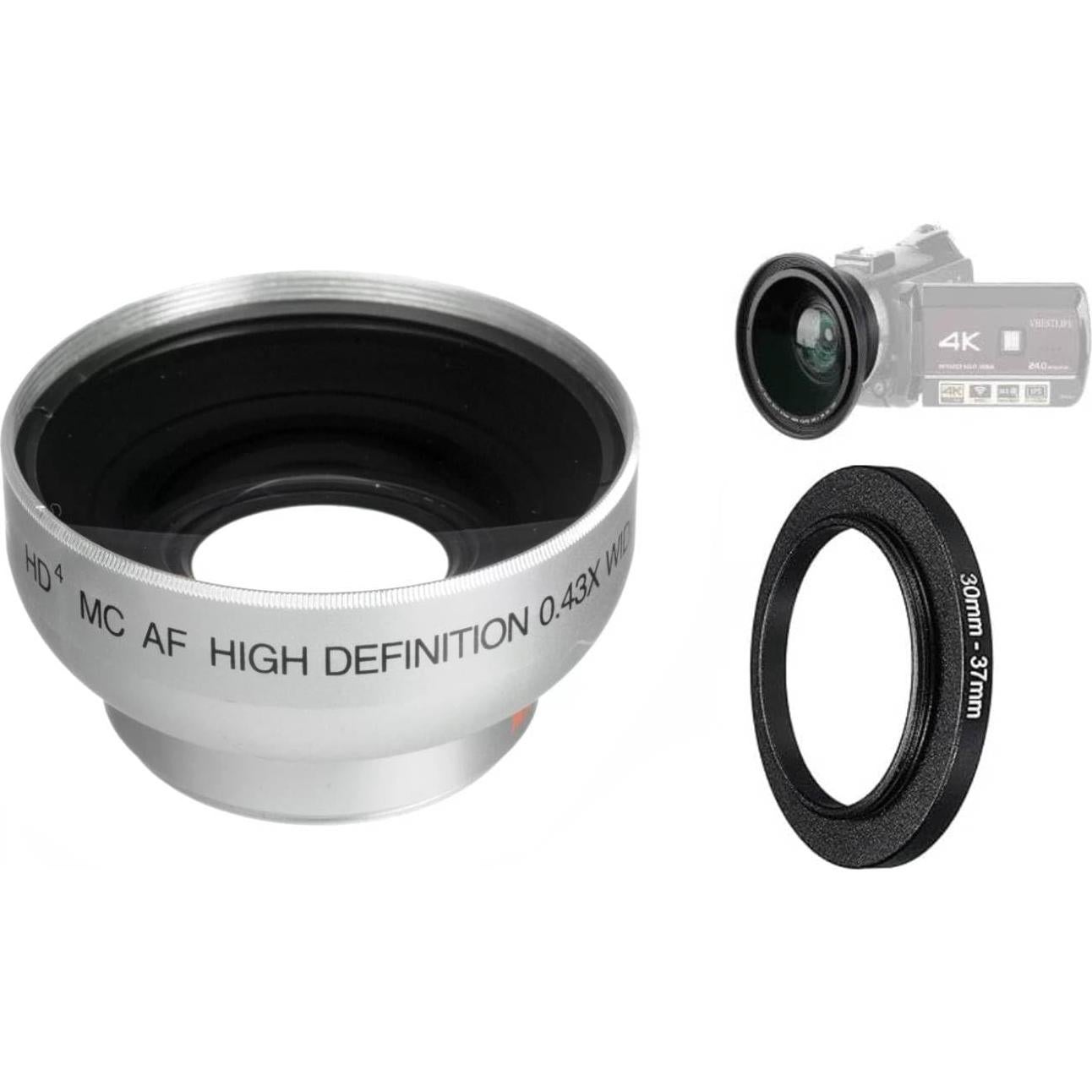 Lente Gran Angular 0.43X con Macro OPTURA HD 37mm