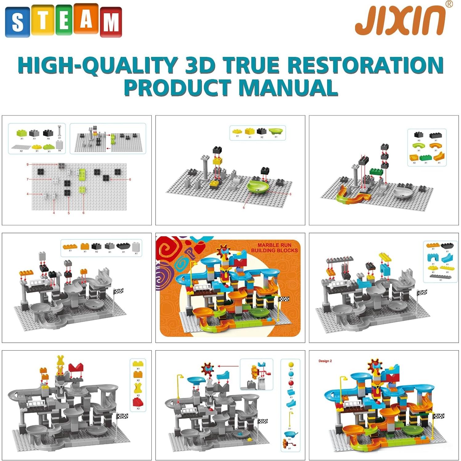 Juguete Carrera de Canicas JIXIn 164 Piezas 3 en 1
