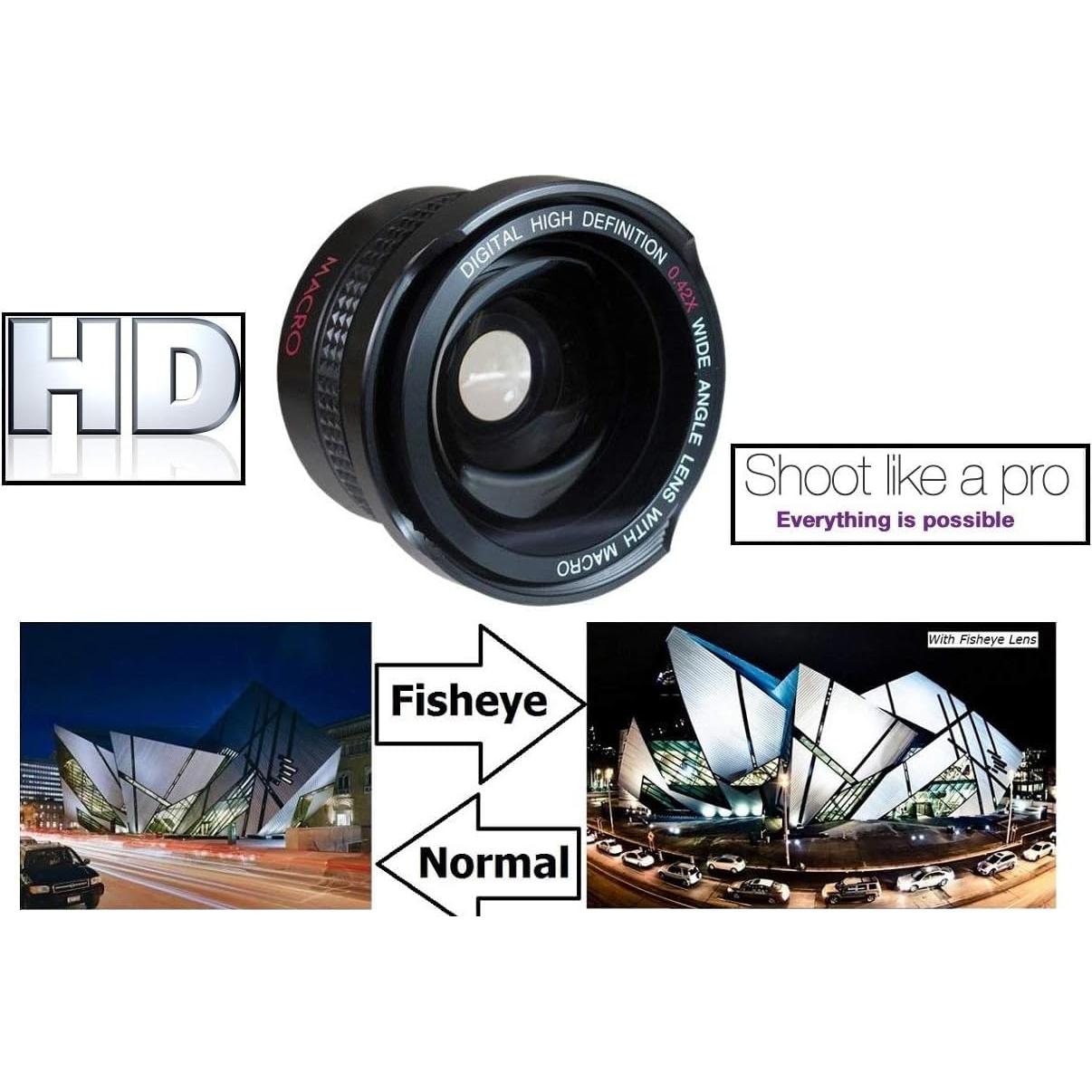 Lente Ojo de Pez Gran Angular 37mm con Macro OPTURA HD