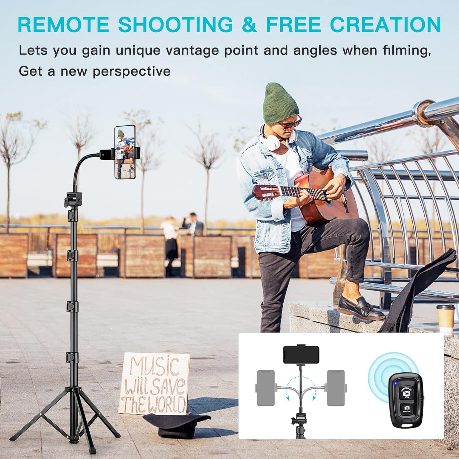 Trípode Flexible Victiv P10 para Teléfono 187,96 cm