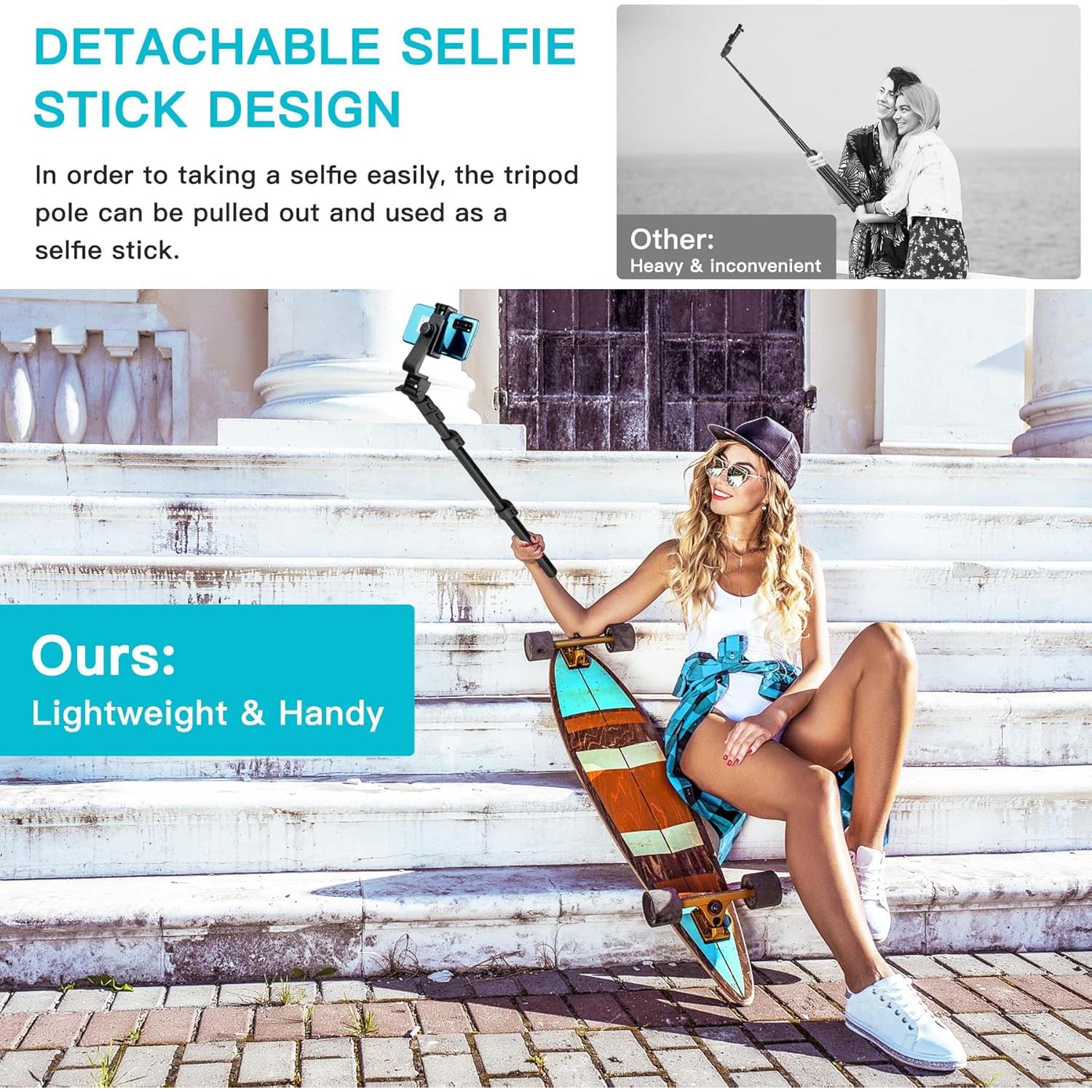 Trípode Flexible Victiv P10 para Teléfono 187,96 cm