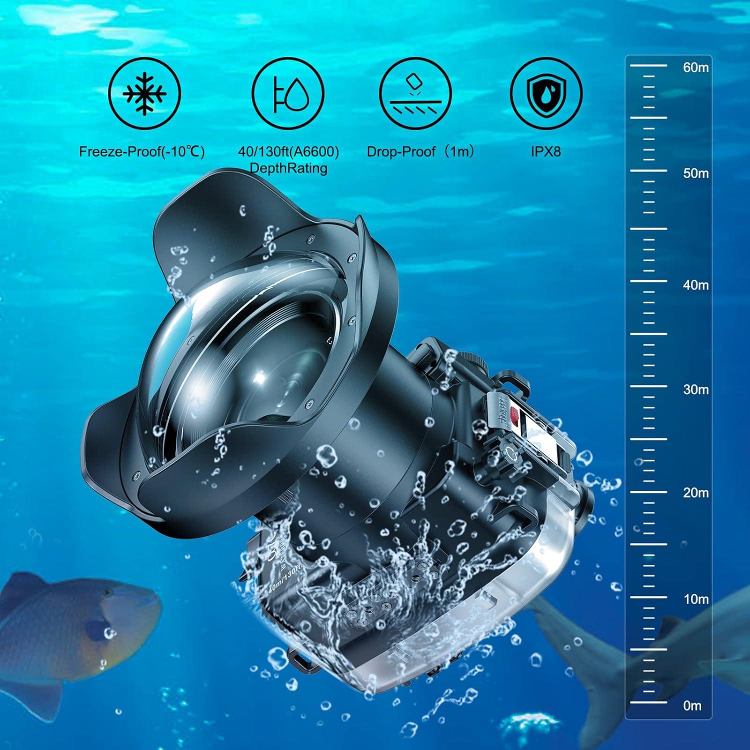 Carcasa a prueba de agua Sea Frogs para Sony A7C 16-35MM IPX8