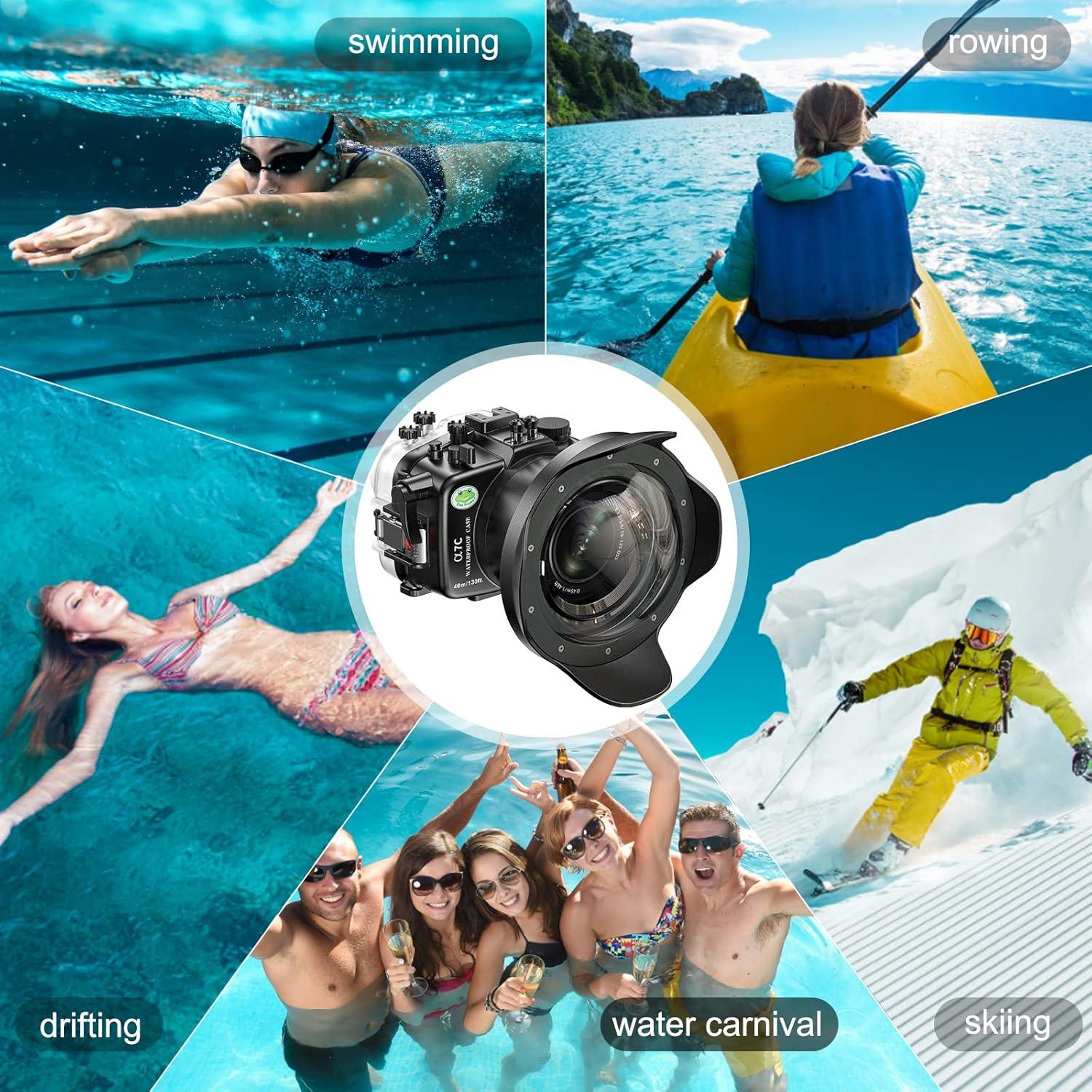 Carcasa a prueba de agua Sea Frogs para Sony A7C 16-35MM IPX8