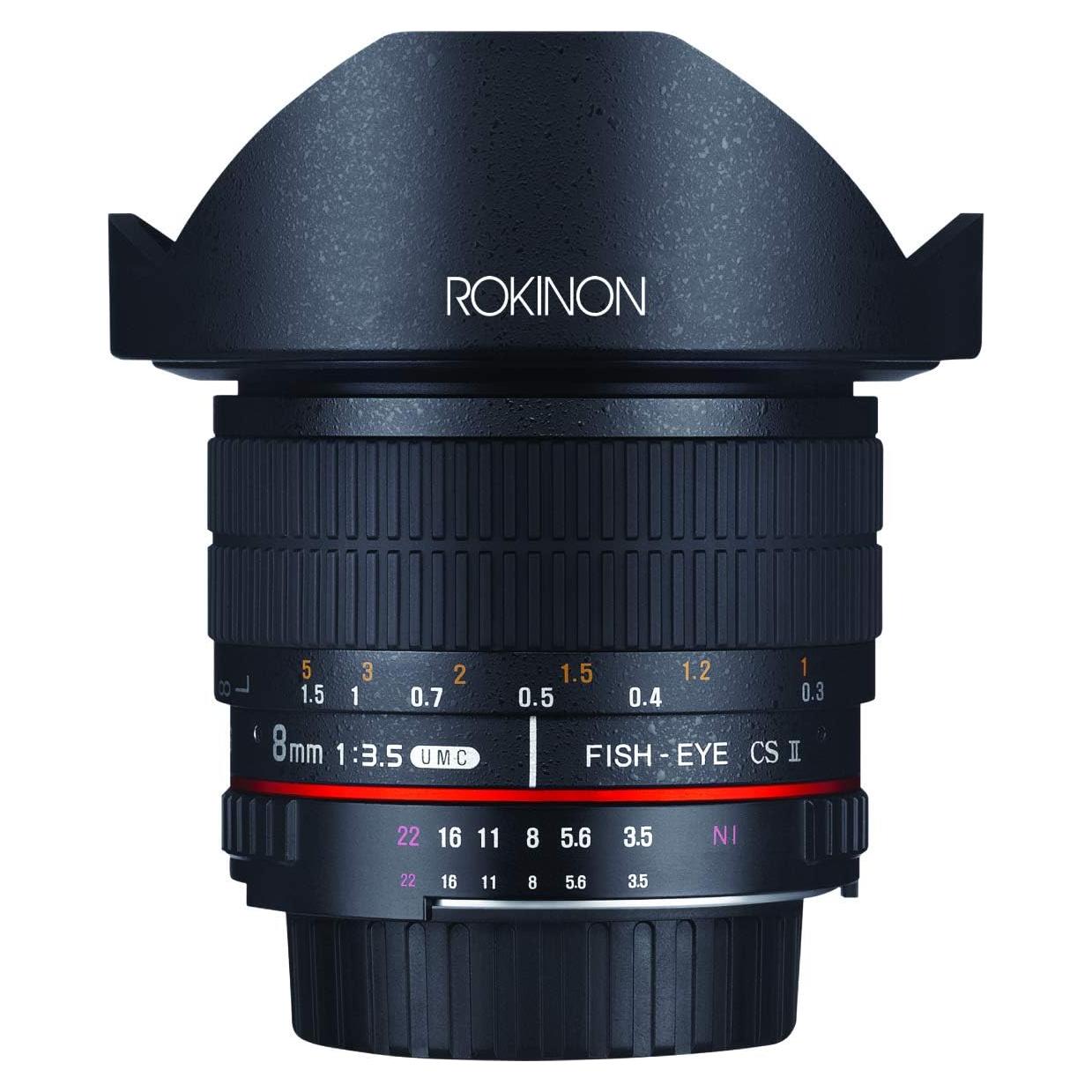 Lente Ojo de Pez Rokinon 8mm f/3.5 para cámaras DSLR APS-C