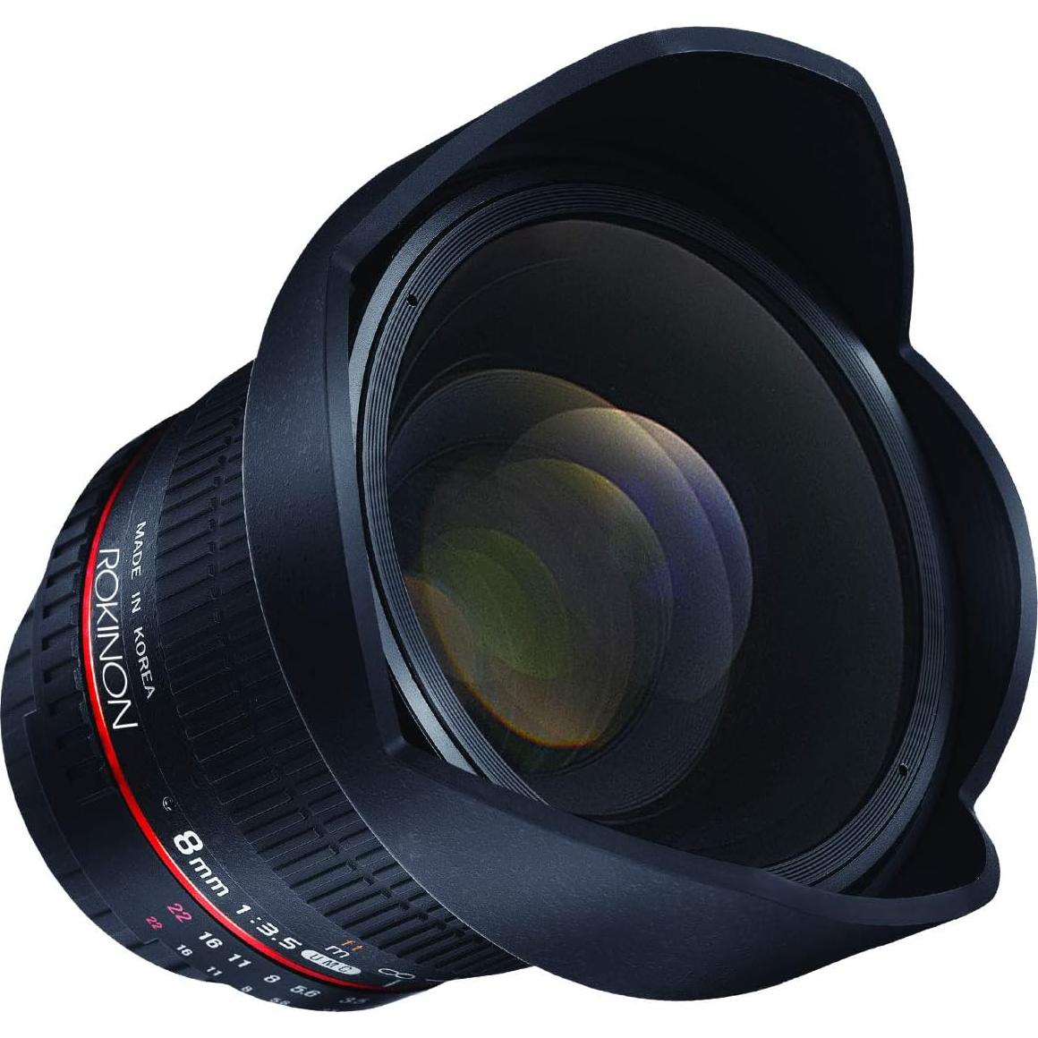 Lente Ojo de Pez Rokinon 8mm f/3.5 para cámaras DSLR APS-C