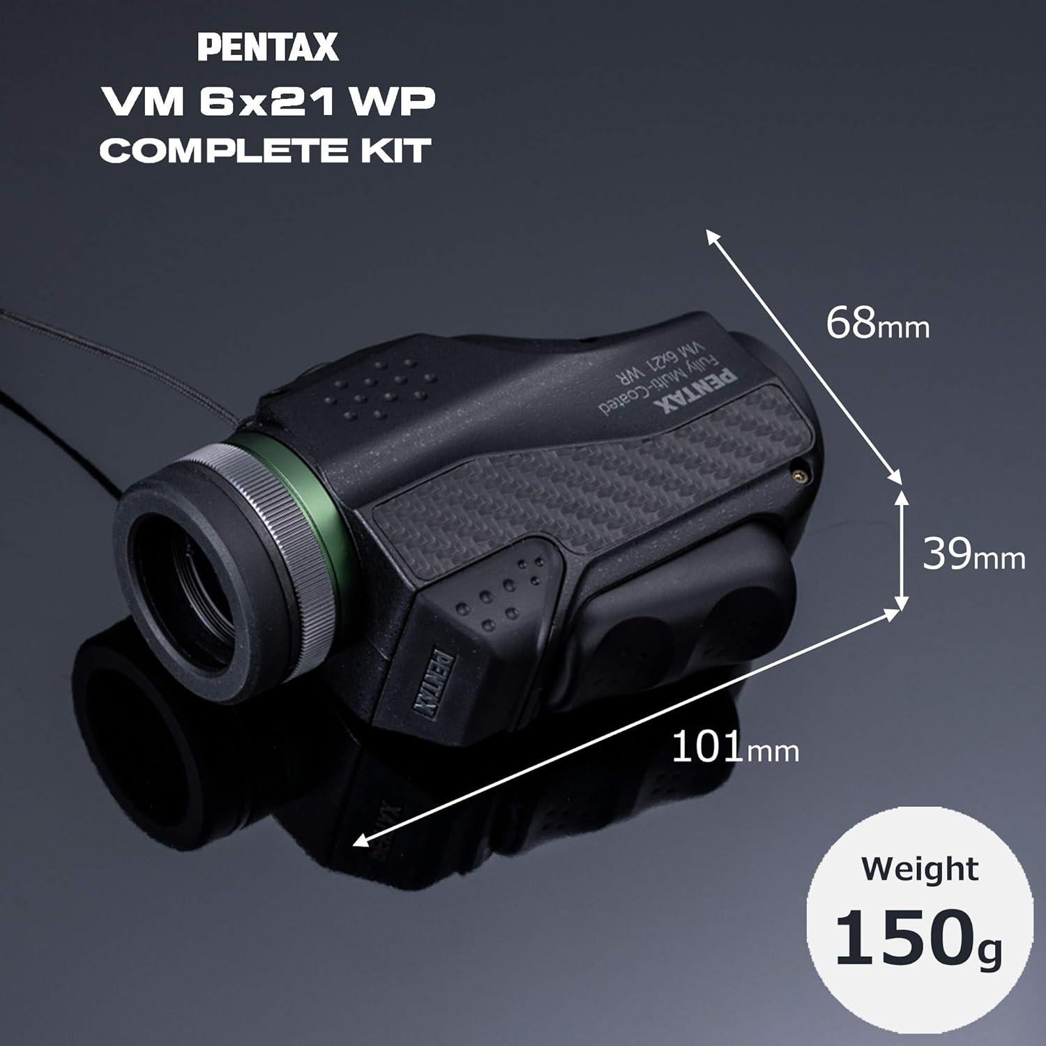Monocular PENTAX VM 6x21 WP con Adaptador Smartphone y Soporte Macro
