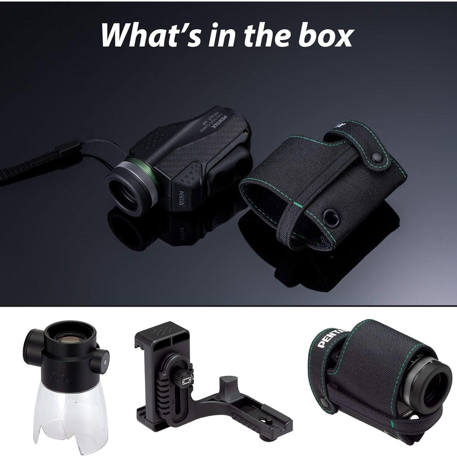 Monocular PENTAX VM 6x21 WP con Adaptador Smartphone y Soporte Macro