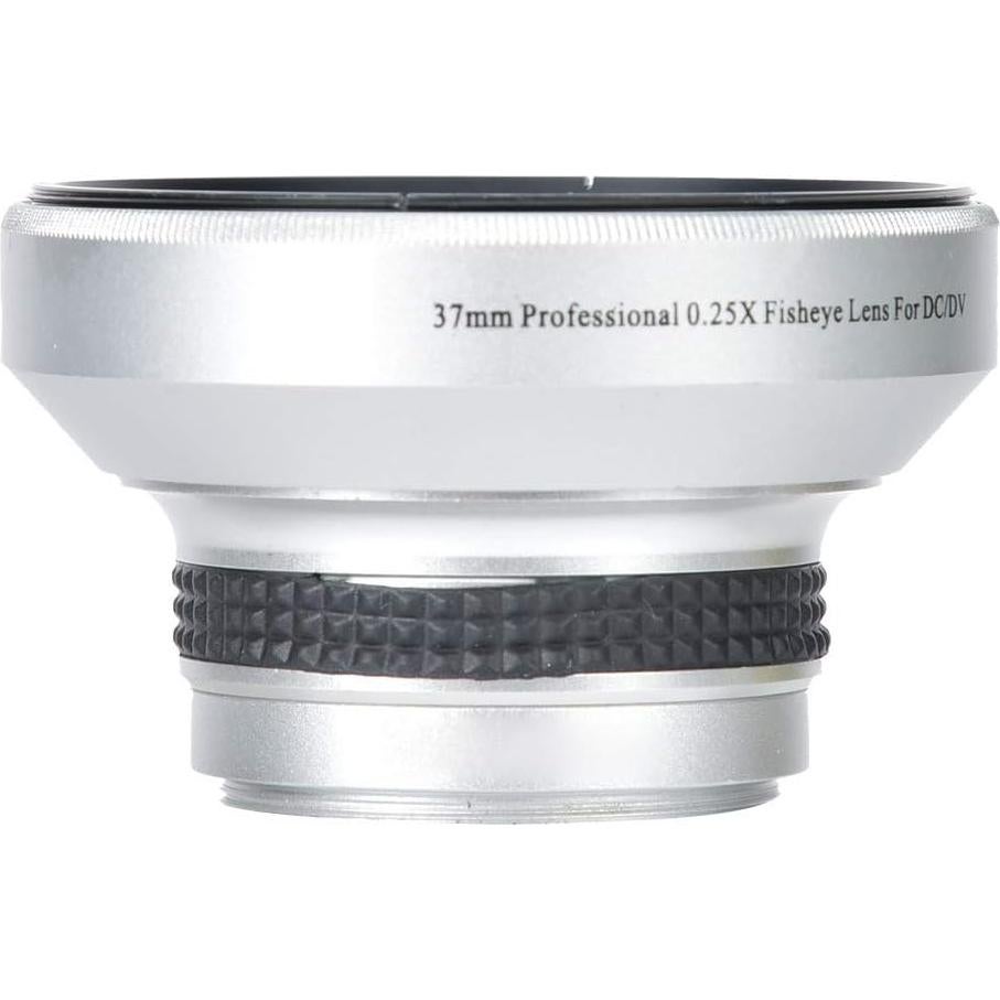 Lente Super Ojo de Pez 0.25X 37mm Aleación Aluminio Plateado