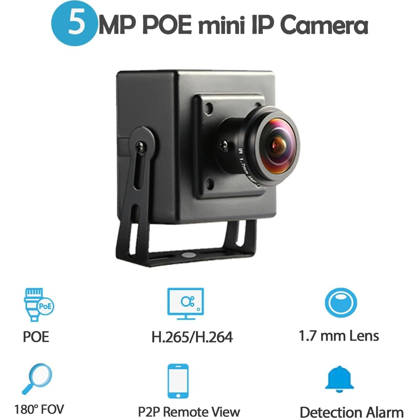 Cámara IP POE Fisheye 5MP REVODATA I706-3-P-HS 180°