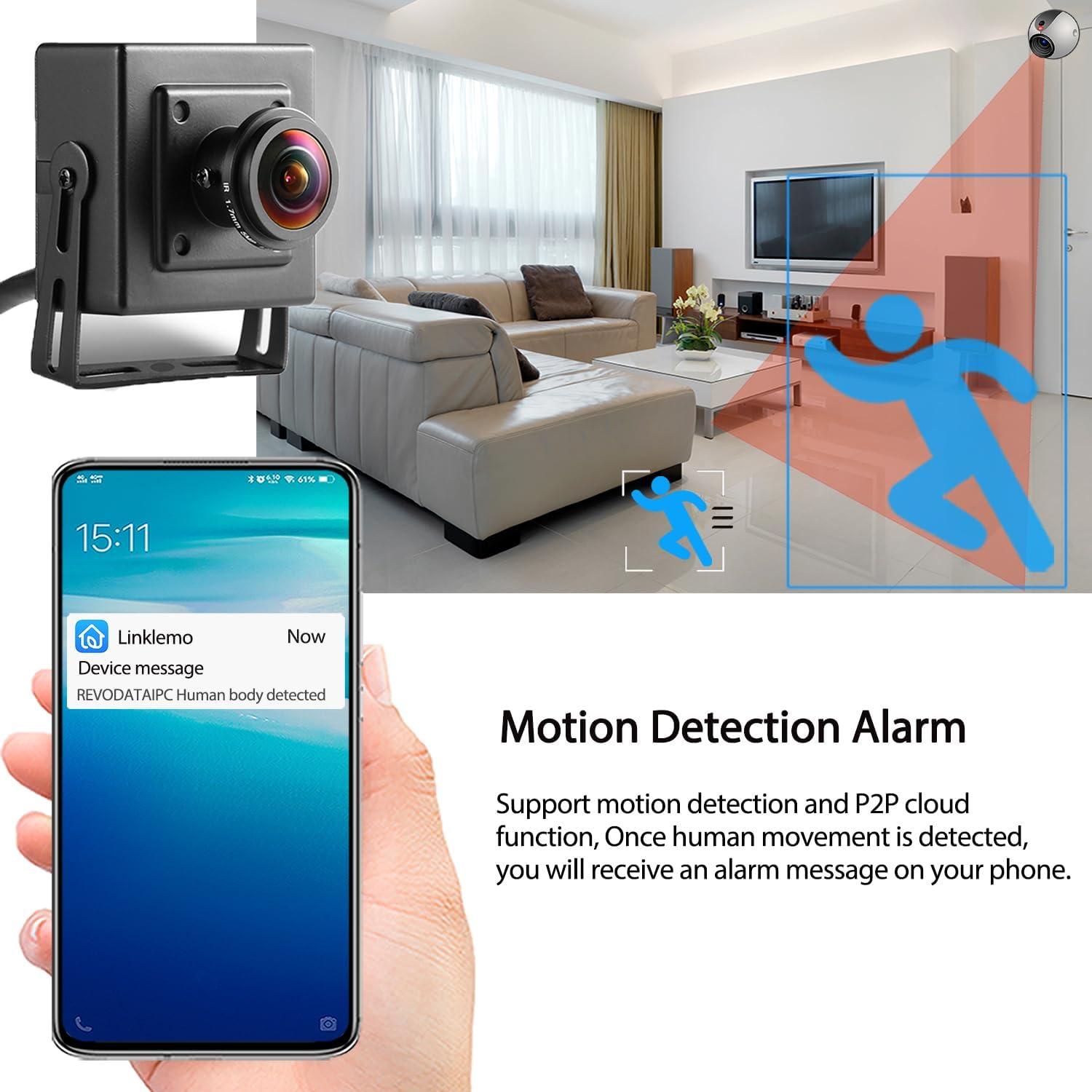 Cámara IP POE Fisheye 5MP REVODATA I706-3-P-HS 180°