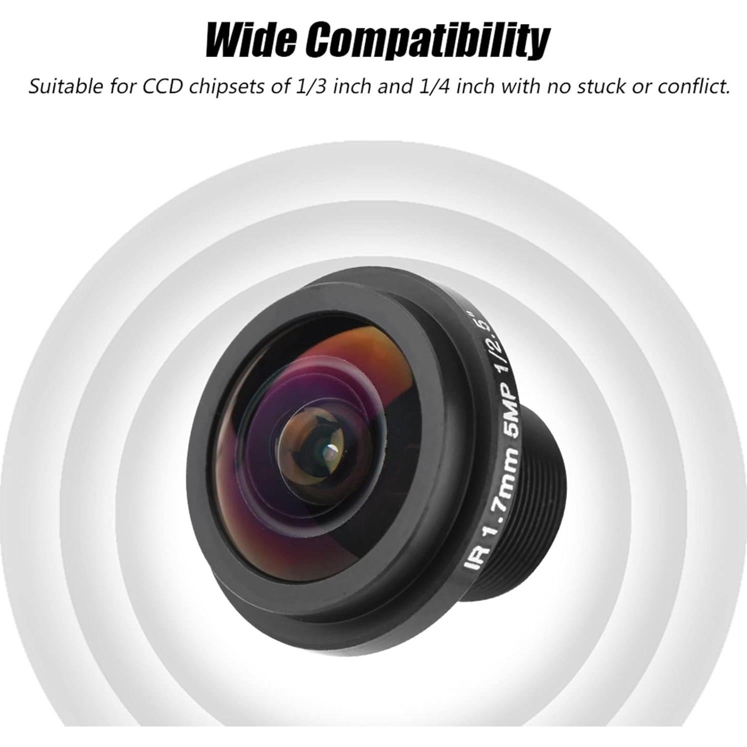 Lente de Cámara de Seguridad Ojo de Pez MUNEFE 1.7mm Gran Angular