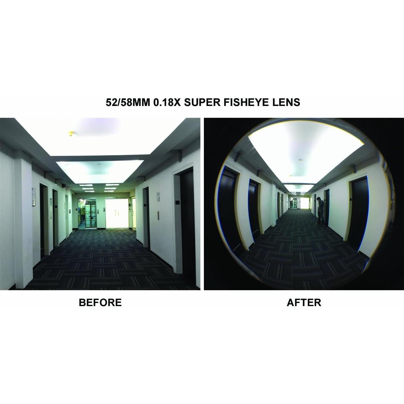 Lente Ojo de Pez Zeikos ZE-1858F 0.18X con Macro y Funda