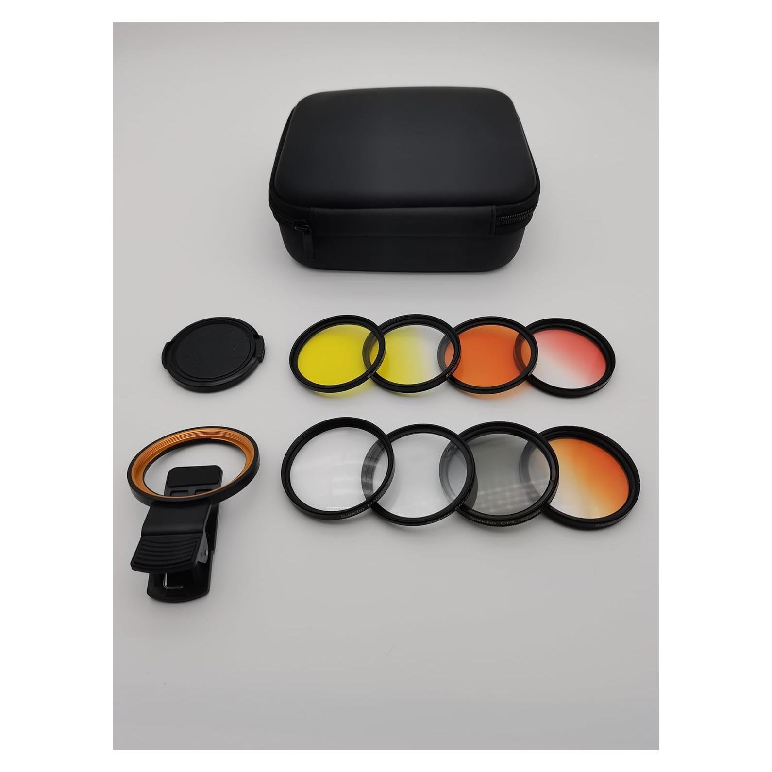 Juego de Lentes Coral Saricho para Smartphone - 8 Lentes y Accesorios