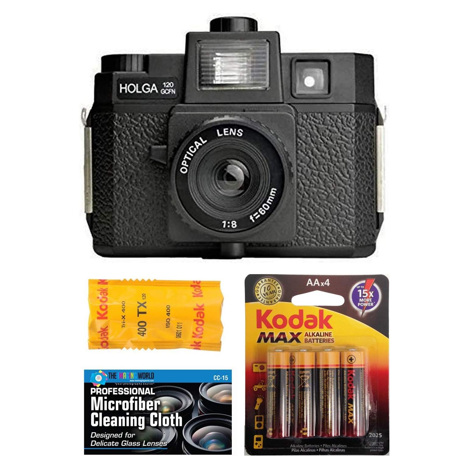 Cámara de Película Holga 120GCFN con Flash y Accesorios