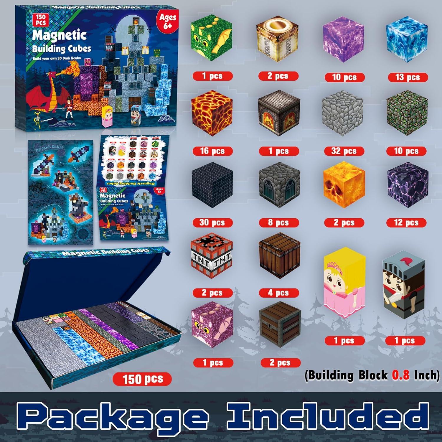 Bloques Magnéticos GraceDuck 150 PCS Castillo Oscuro