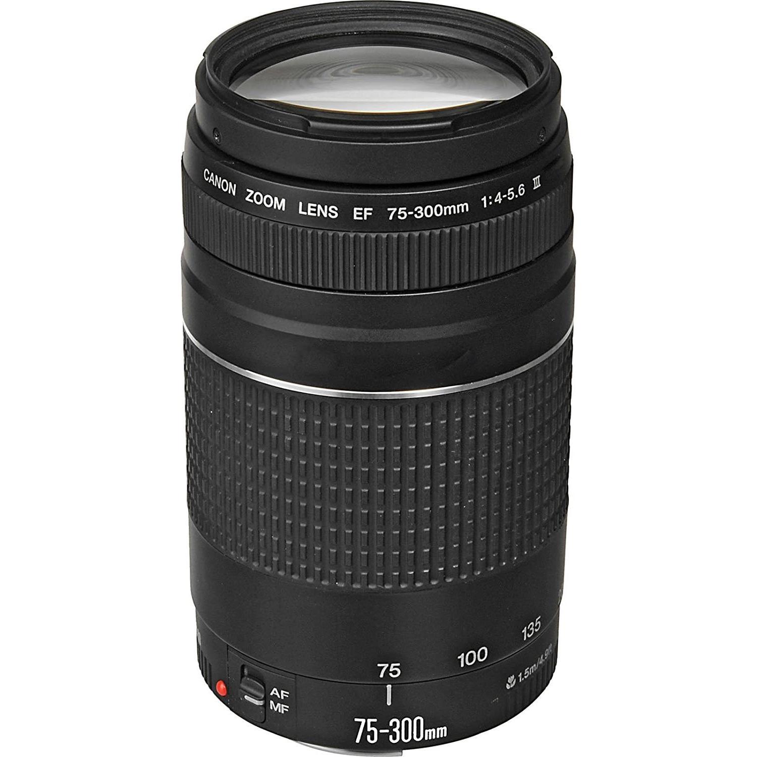 Lente Canon EF 75-300mm f/4-5.6 III + Accesorios de Limpieza