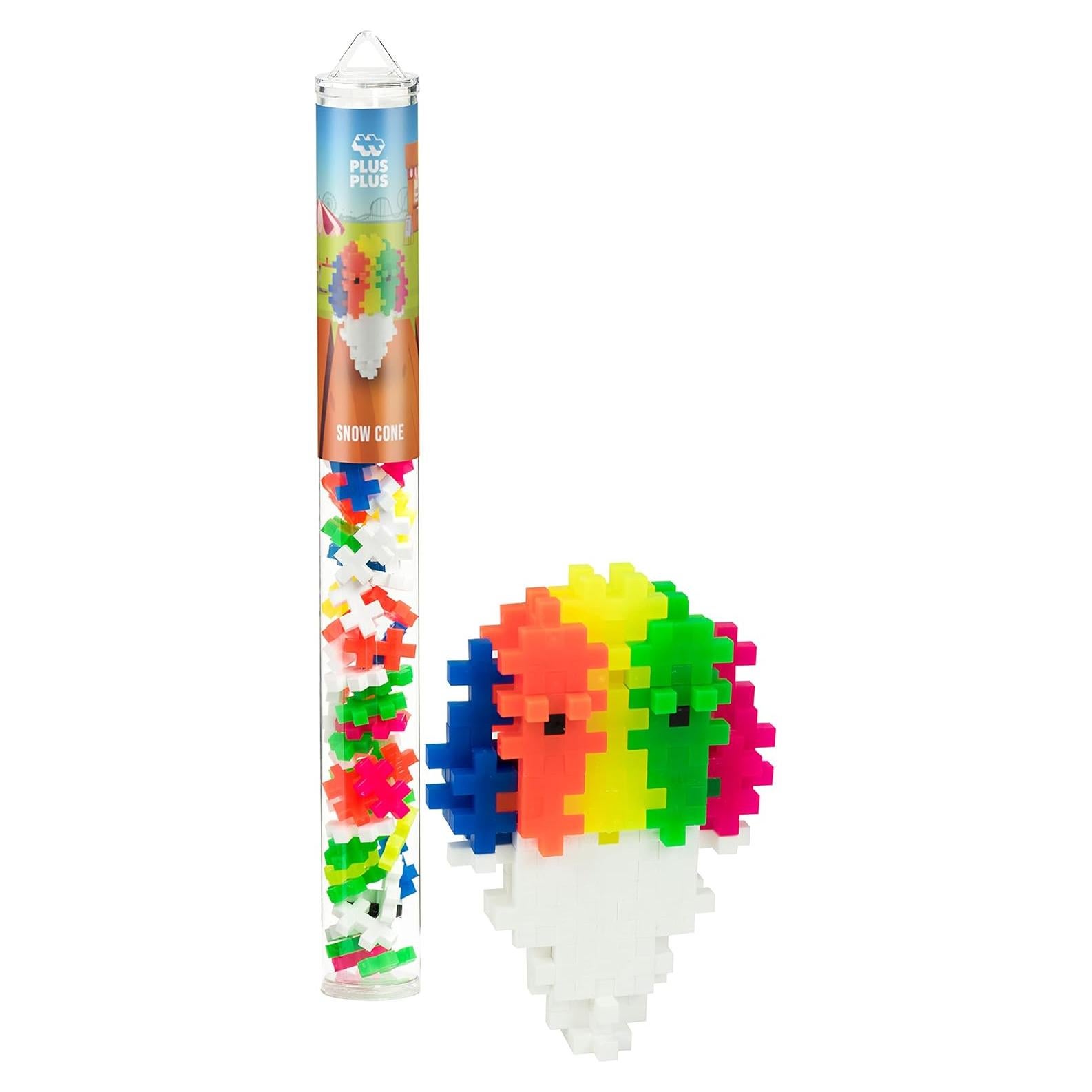 Plus Plus Set de Bloques 3D Cono de Nieve 70 Piezas