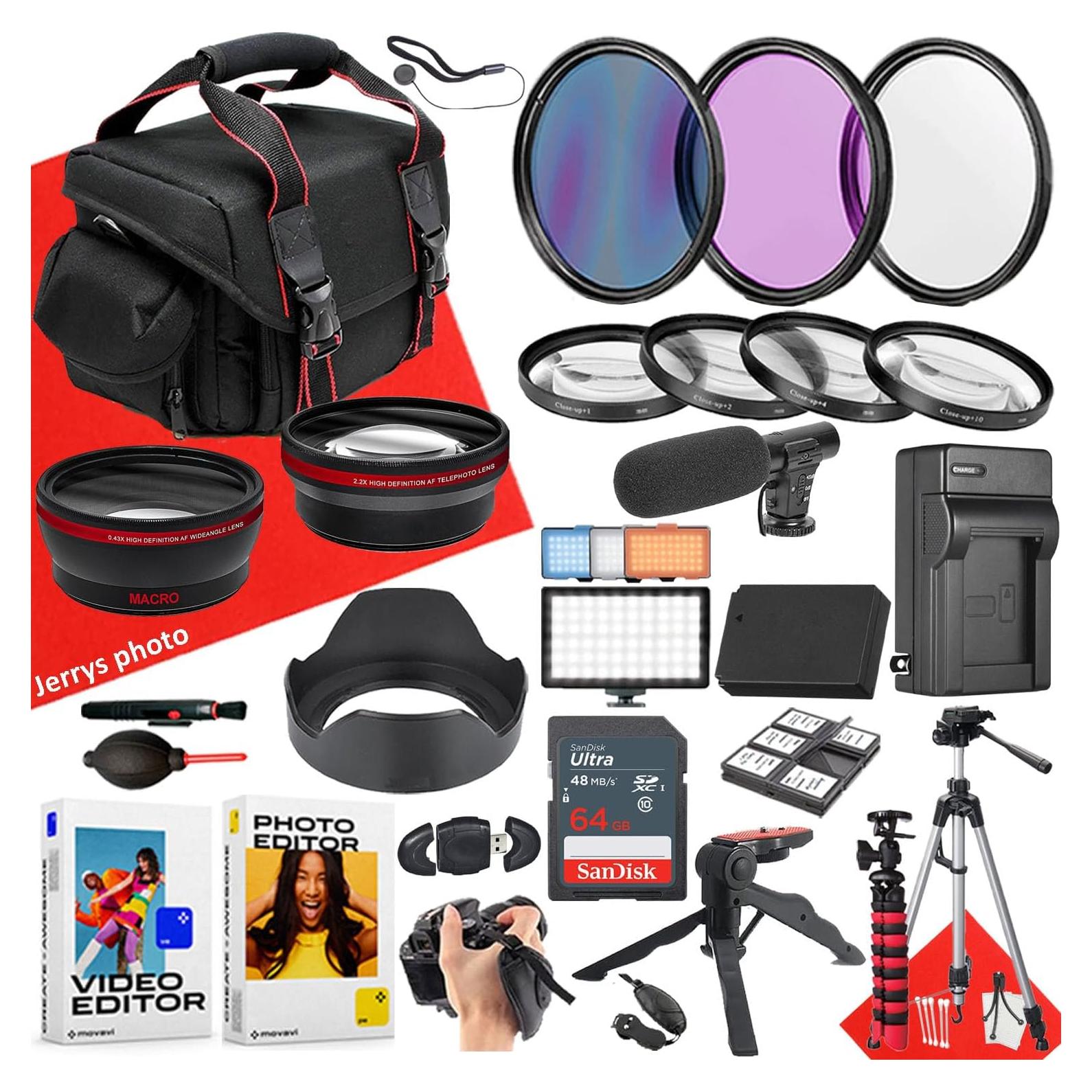 Paquete de Accesorios 58mm para Canon EOS Rebel SL1 - 28 Piezas