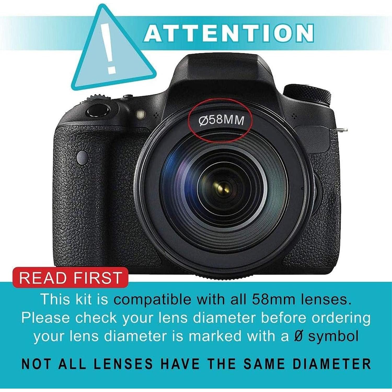 Paquete de Accesorios 67mm para Canon EOS RP - Lente Gran Angular y Telefoto