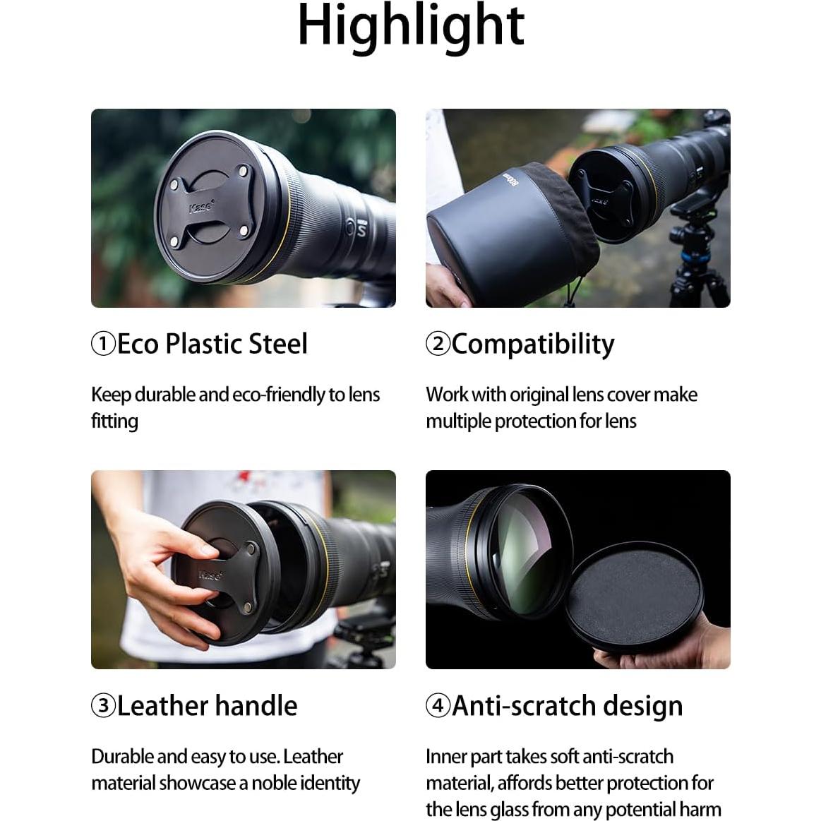 Tapa de Lente Telefoto Kase para Canon RF 800mm f/5.6 L