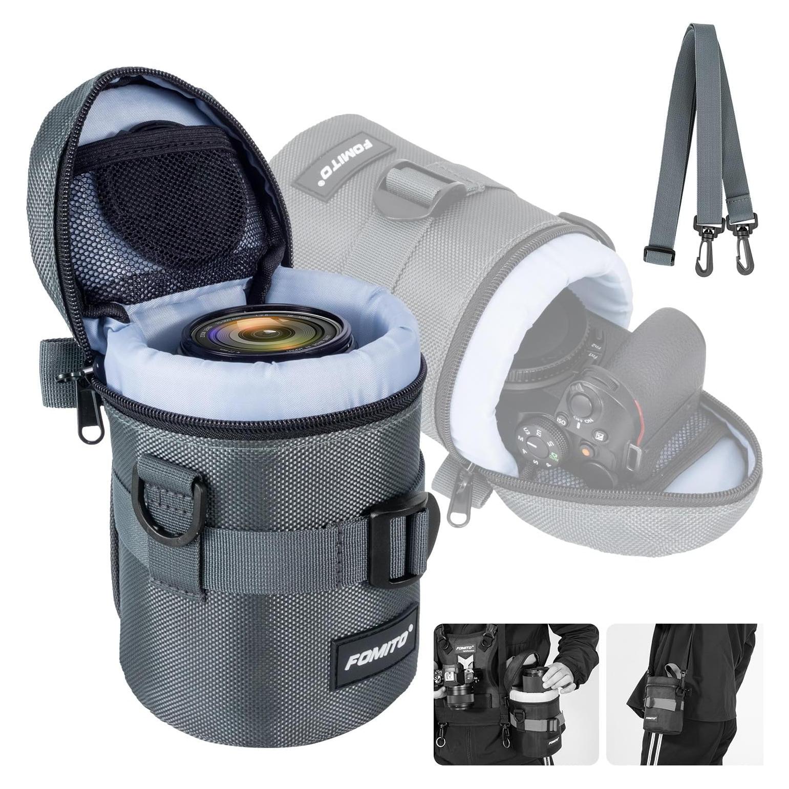 Funda de Lente de Cámara FOMITO M Gris para Lentes hasta 10cm