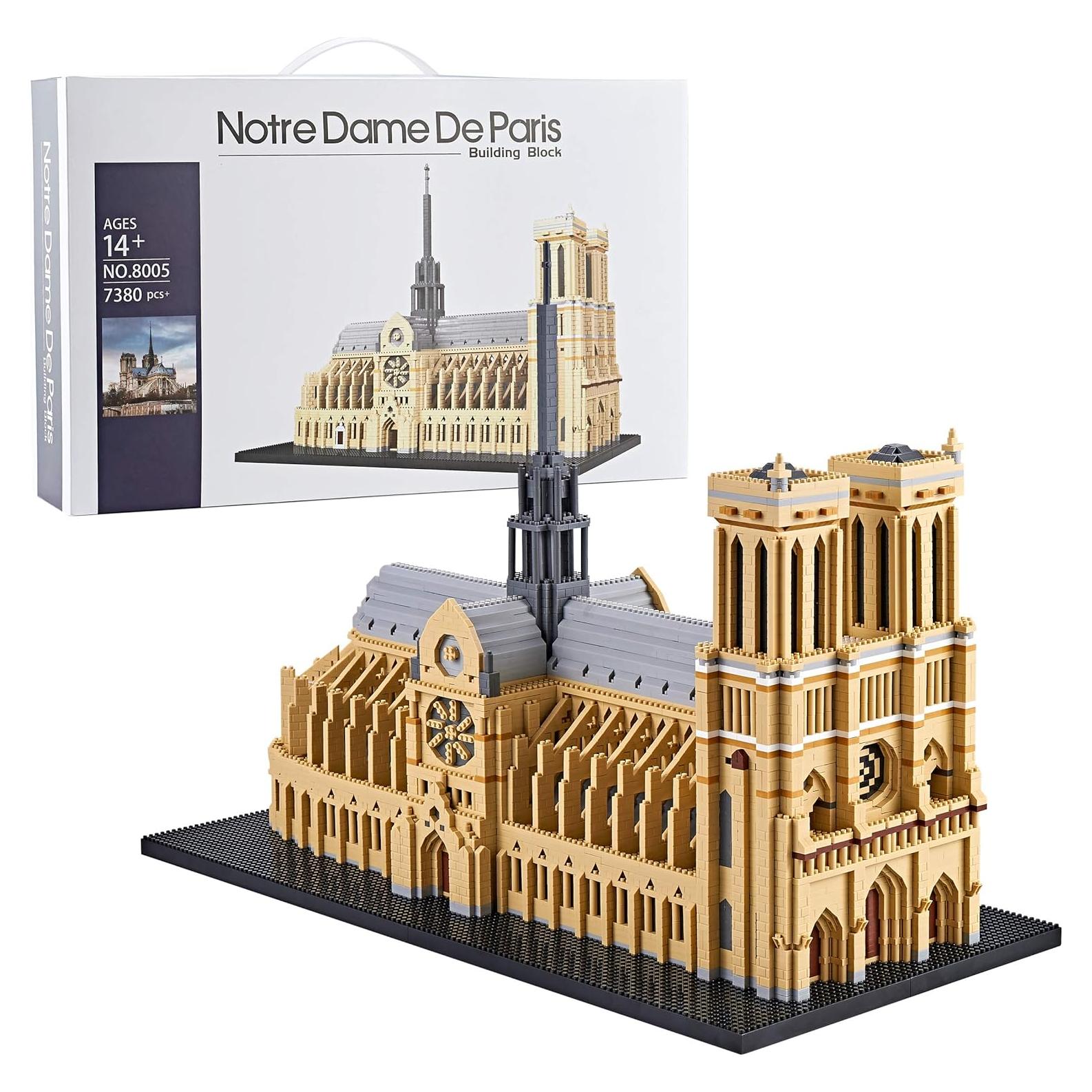 Kit de Construcción Notre Dame KLEMi 7380 Piezas Detalle