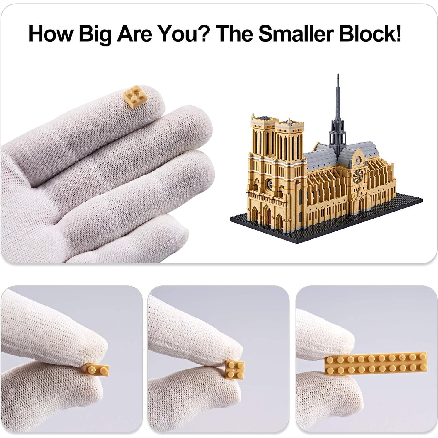 Kit de Construcción Notre Dame KLEMi 7380 Piezas Detalle