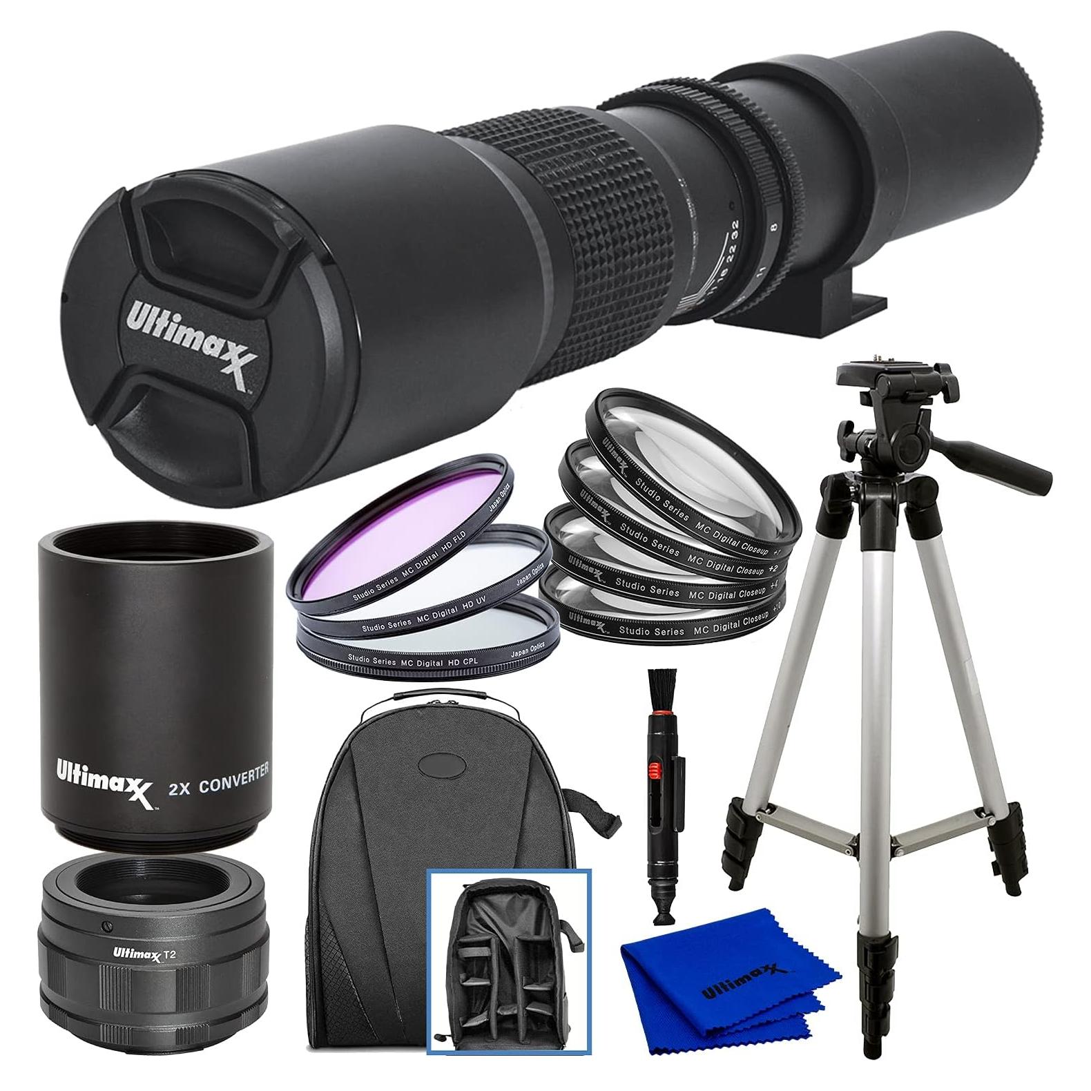 Lente Telefoto 500mm f/8 Ultimaxx para Nikon Z - Kit Completo