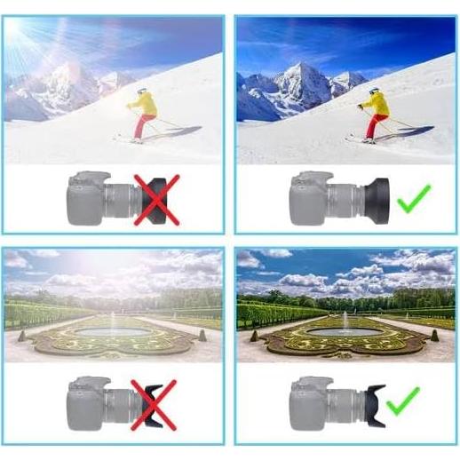 Parasoles de goma colapsable Optura HD 67mm para COOLPIX P900/P950